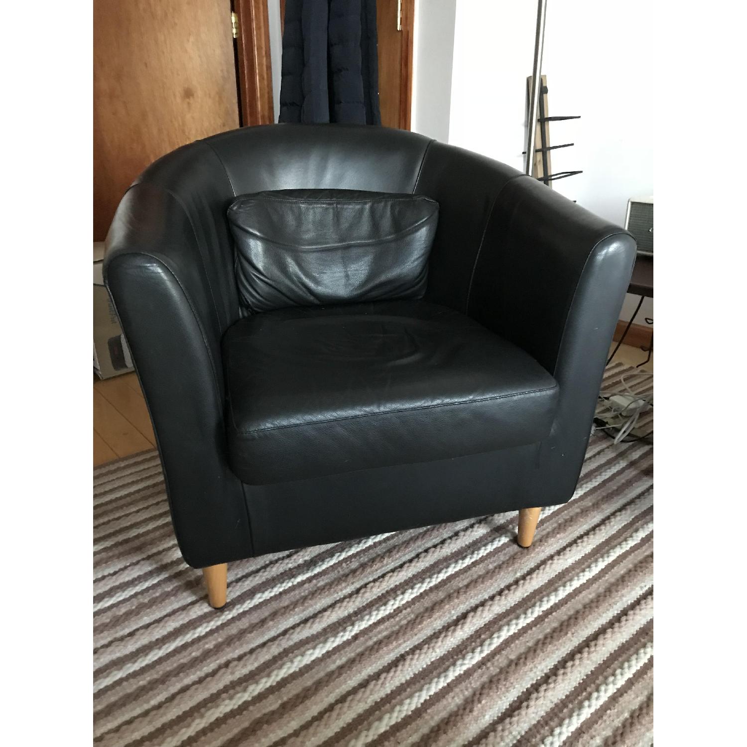 Ikea Tullsta Faux Leather Armchair - image-3