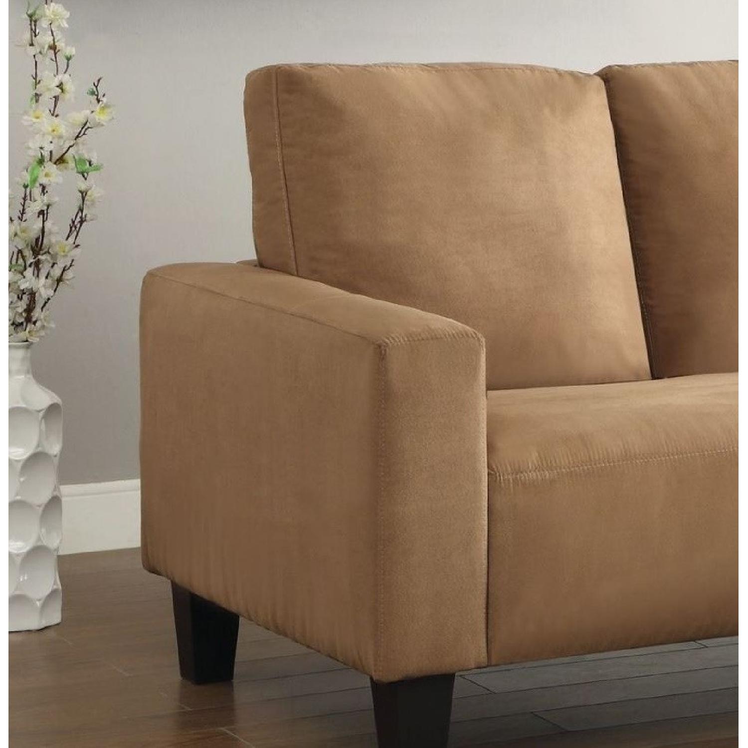 Camel Fabric 2-Piece Sectional Sofa - image-2