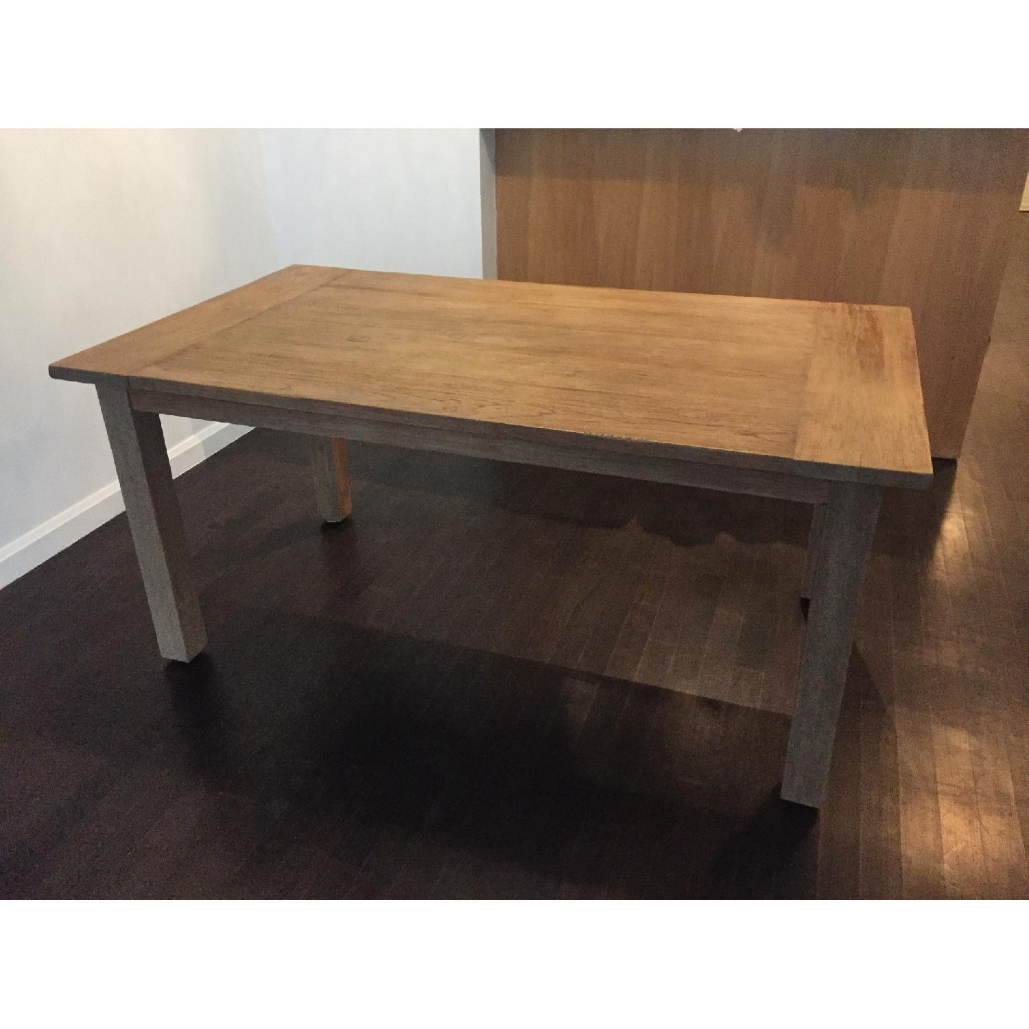 Crate & Barrel Terravida Teak Wood Dining Table AptDeco