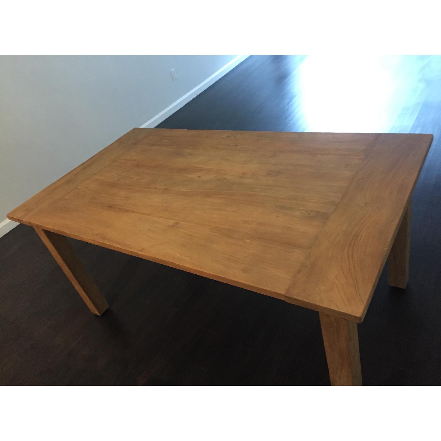 Crate & Barrel Terravida Teak Wood Dining Table AptDeco