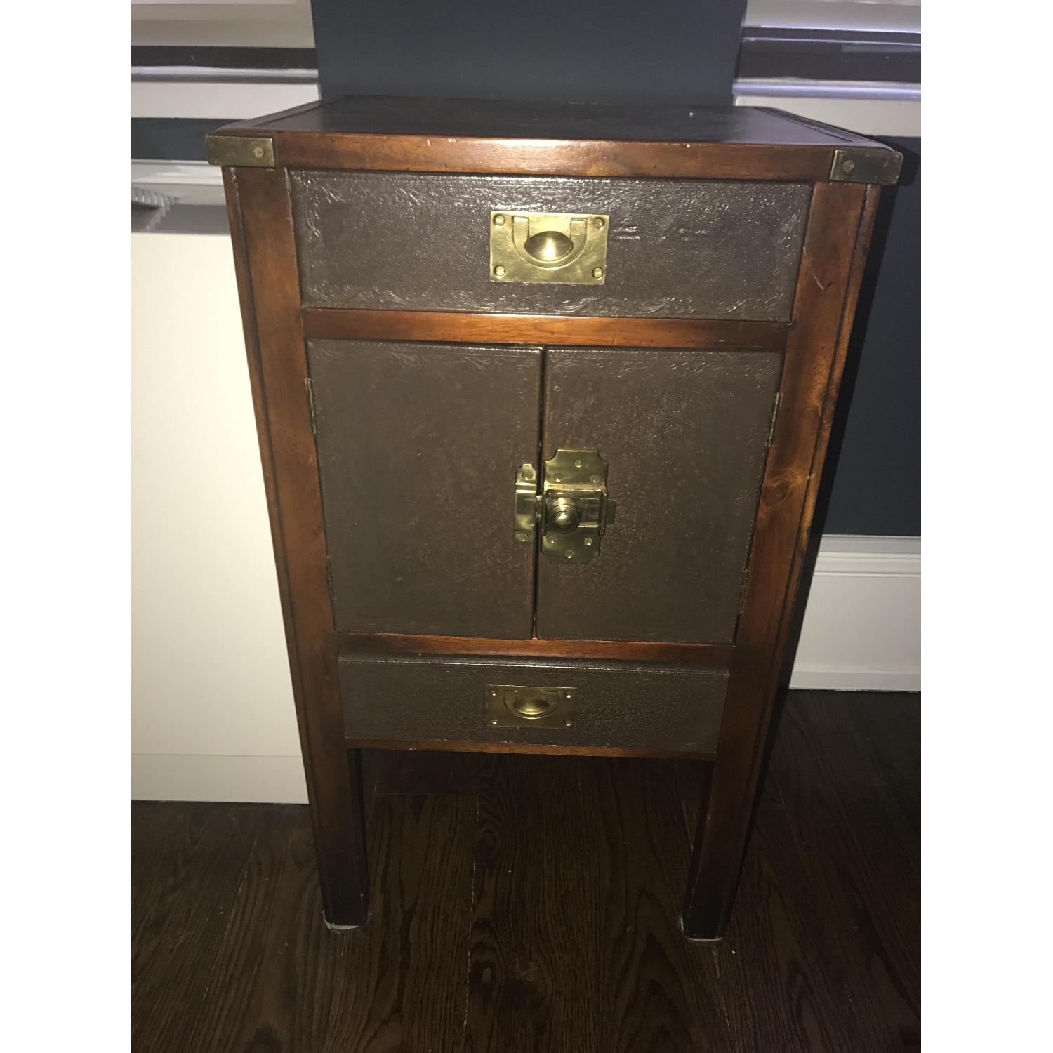 Antique Wood Side Table/Chest AptDeco