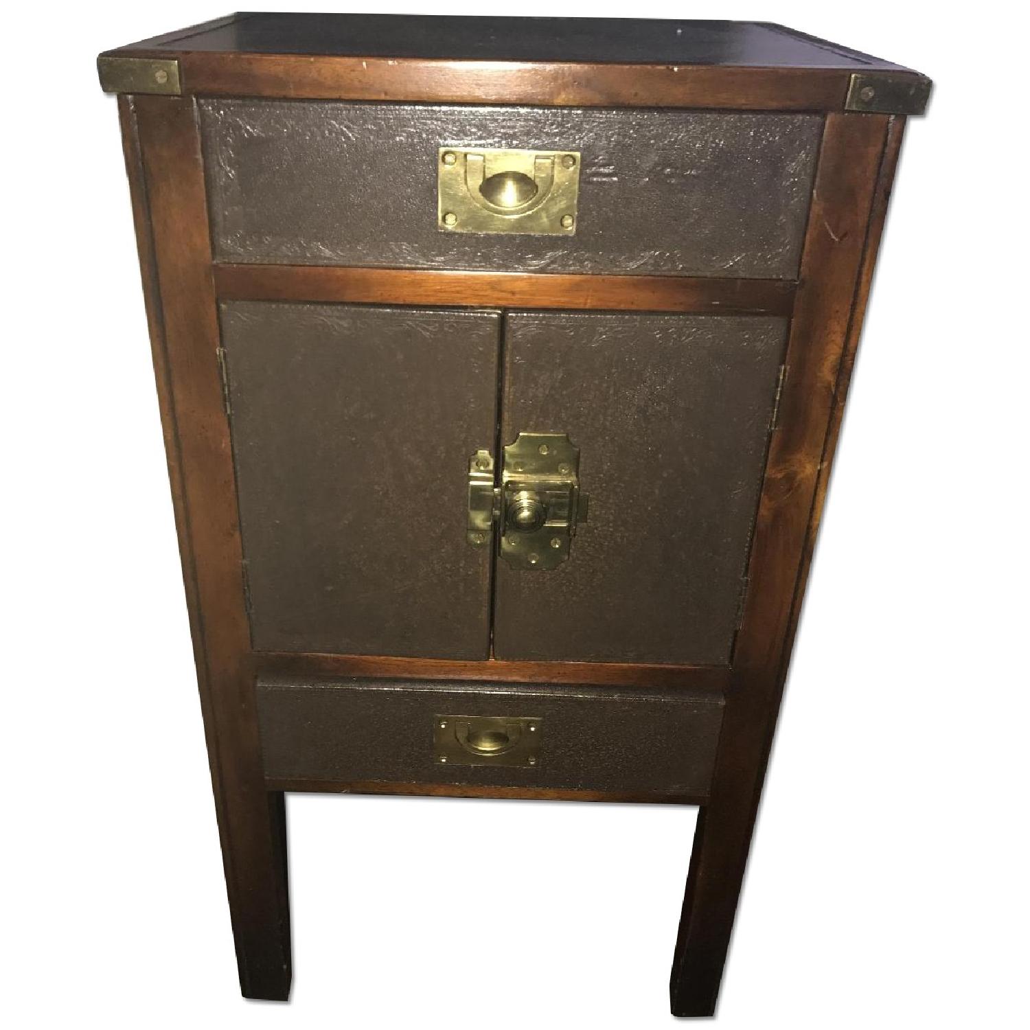 Antique Wood Side Table/Chest AptDeco