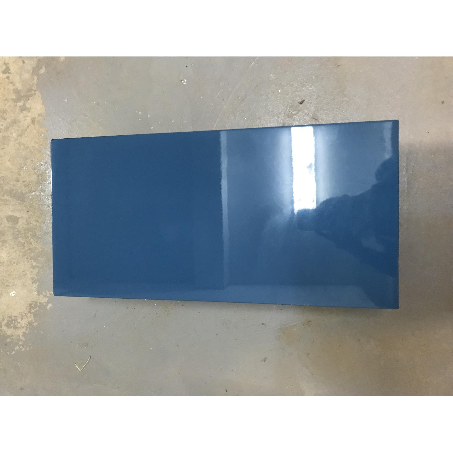 CB2 Slice Blue Wall Mounted Storage Shelf - image-4