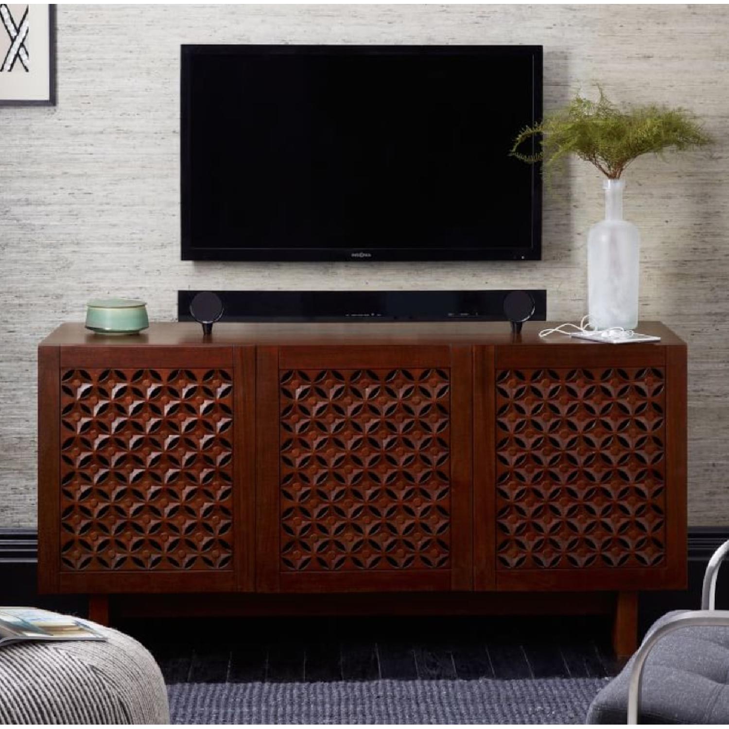 West Elm Carved Wood Media Console - image-3