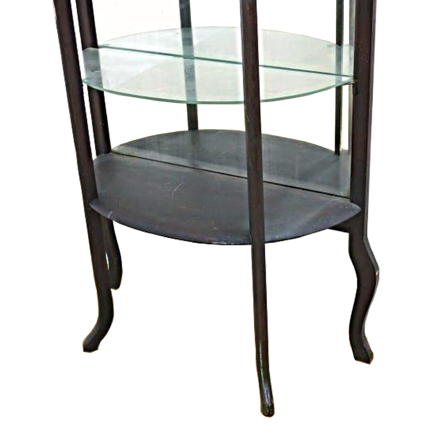 Antique Victorian Mahogany Display China AptDeco