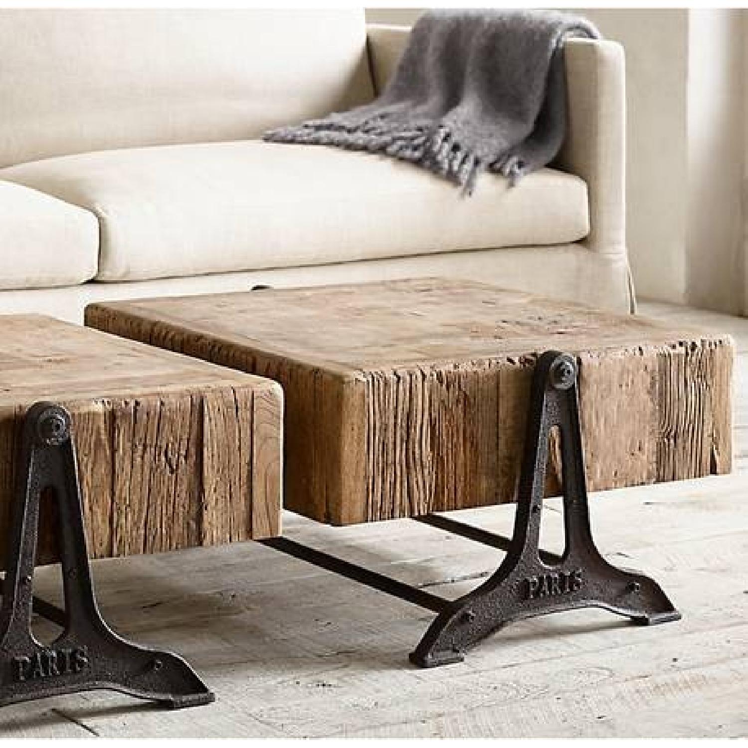 Restoration Hardware Reclaimed Russian Pine Industrial Coffee Table - image-2