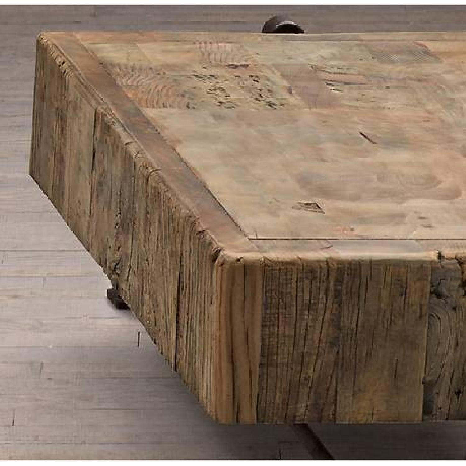 Restoration Hardware Reclaimed Russian Pine Industrial Coffee Table - image-3