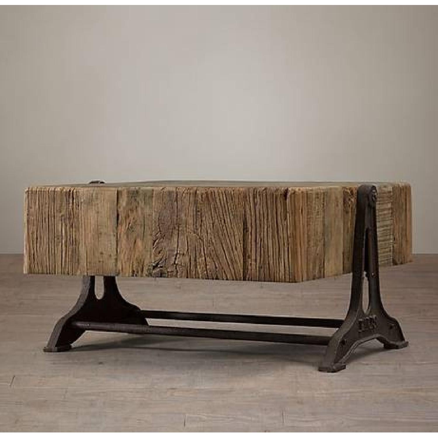 Restoration Hardware Reclaimed Russian Pine Industrial Coffee Table - image-4