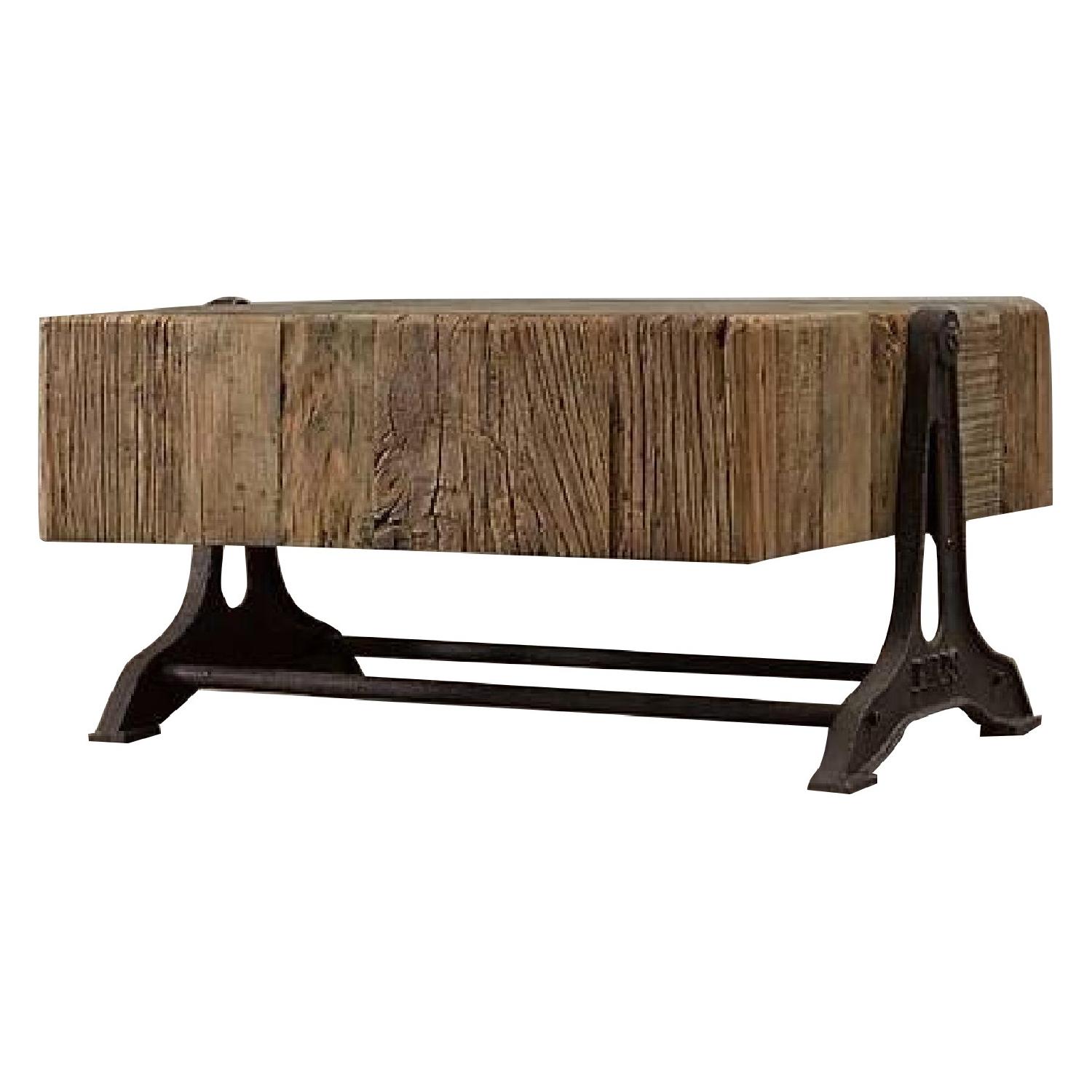 Restoration Hardware Reclaimed Russian Pine Industrial Coffee Table
