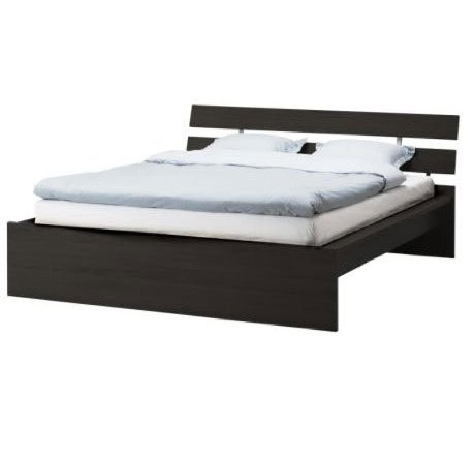 Ikea Hopen Queen Bed Frame in Black-Brown - image-3