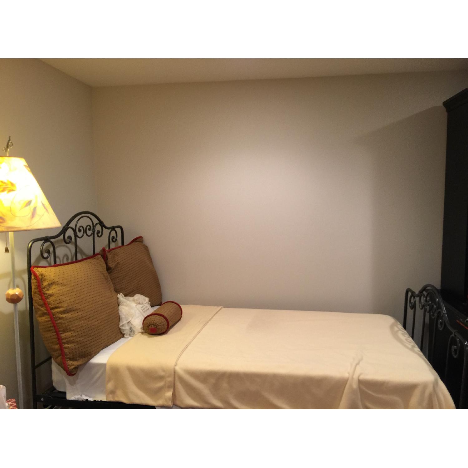 Charles P. Rodgers Wrought Iron Twin Bed with Trundle - image-1