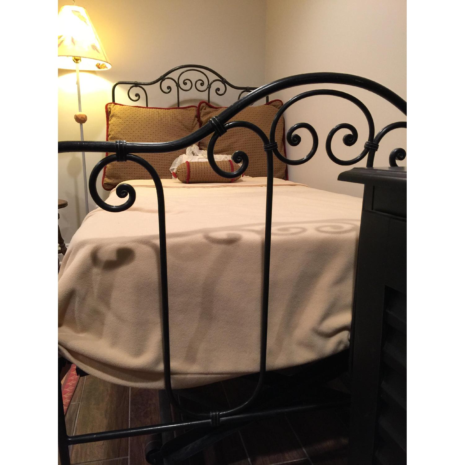 Charles P. Rodgers Wrought Iron Twin Bed with Trundle - image-3