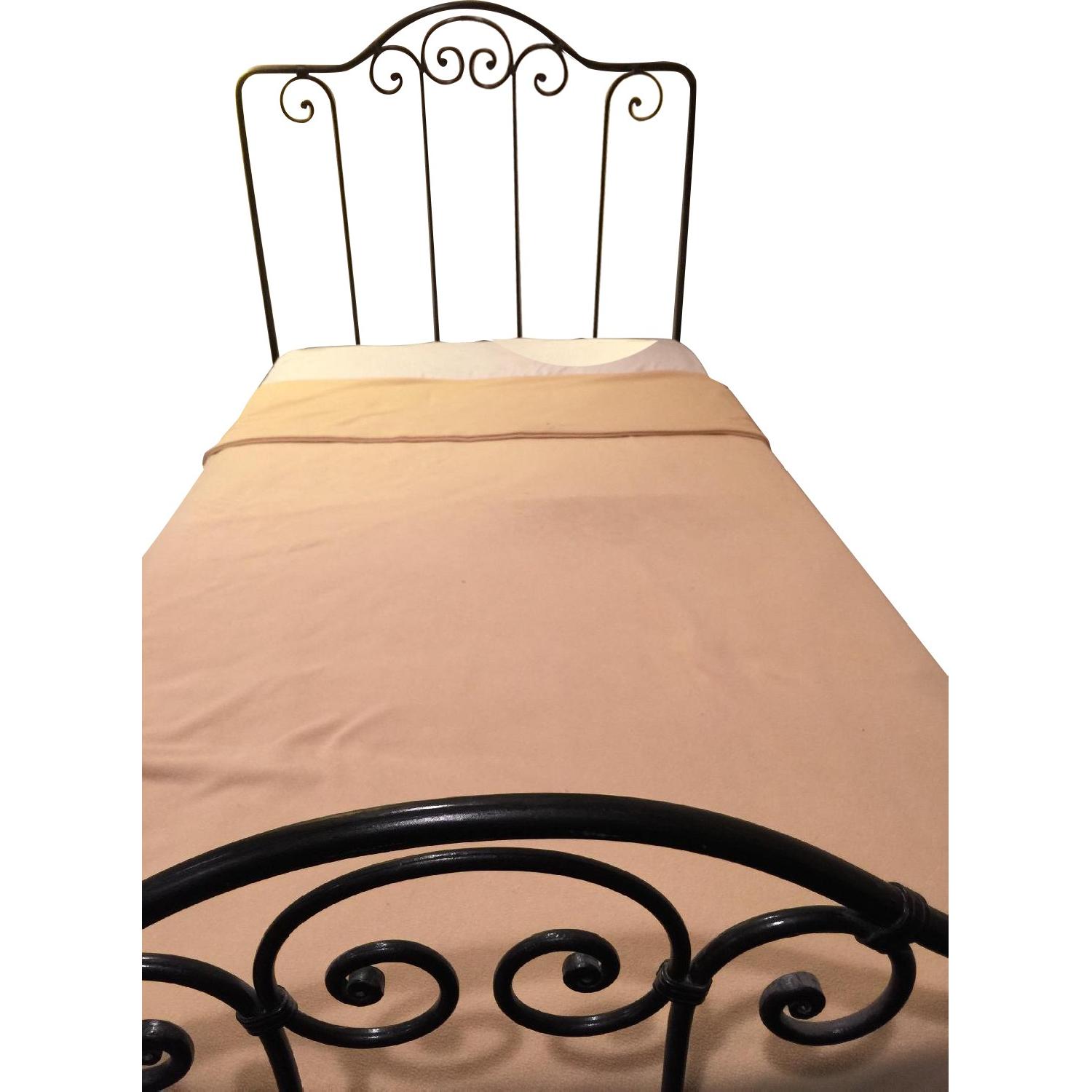 Charles P. Rodgers Wrought Iron Twin Bed with Trundle - image-0