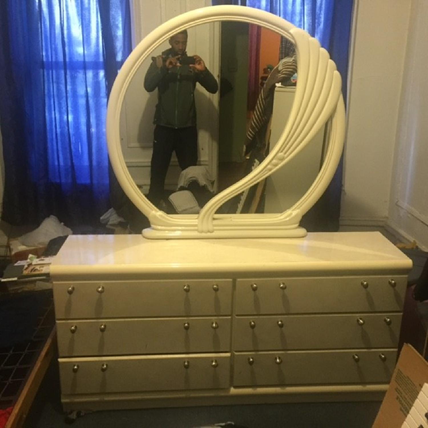 Dresser w/ Mirror + TV Stand w/ Drawers . - image-1