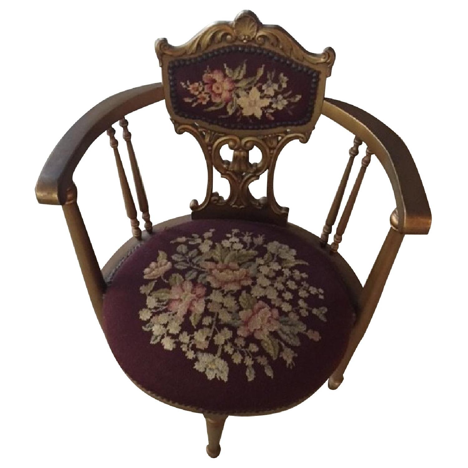 Antique French Provincial Giltwood Chair - AptDeco