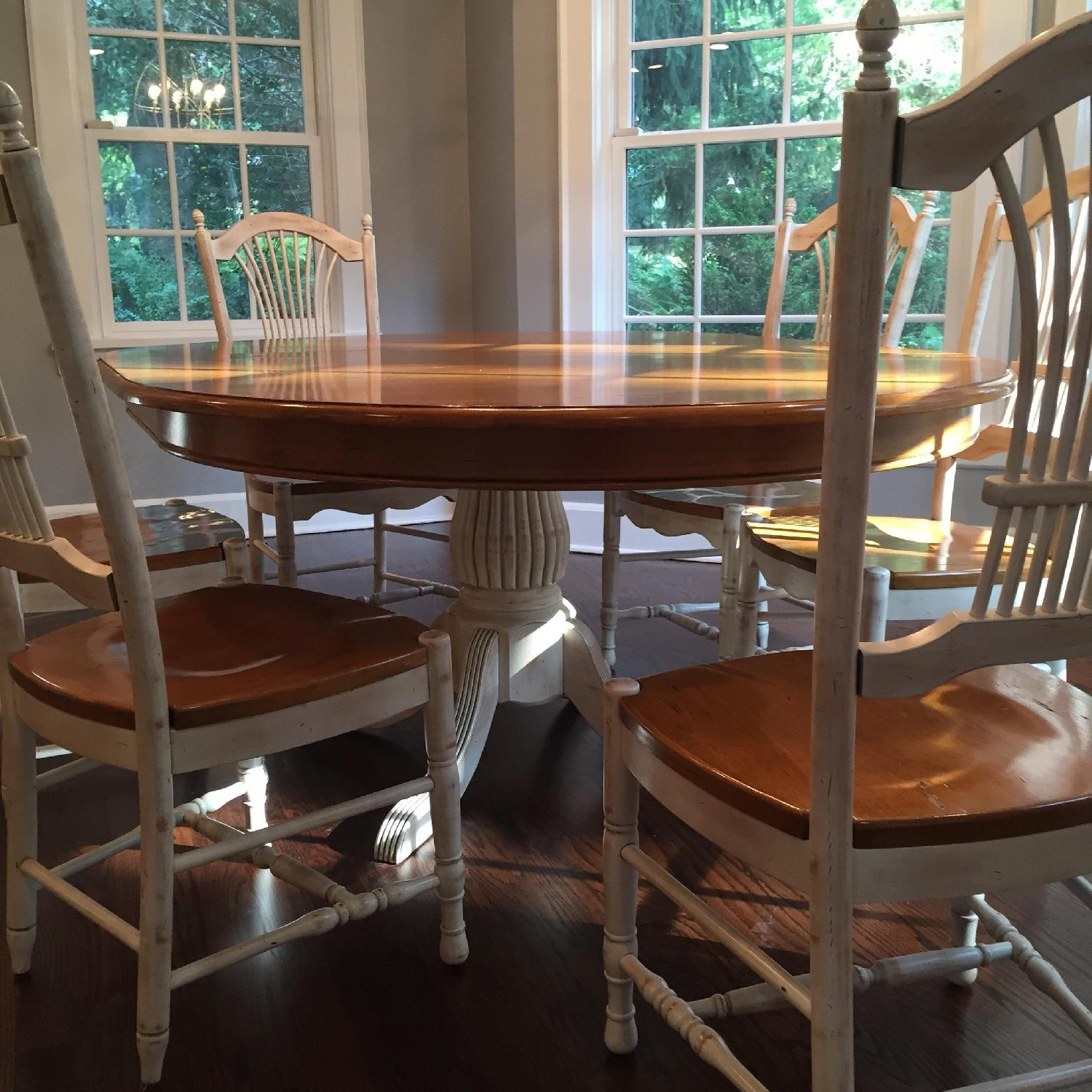 Transitional Dining Table w/ 6 Chairs - image-3