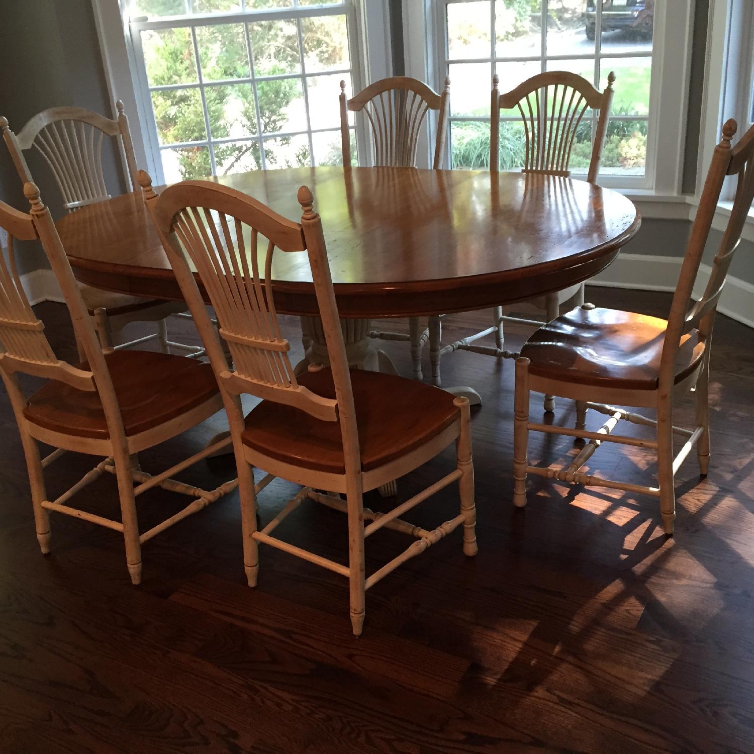 Transitional Dining Table w/ 6 Chairs - image-4