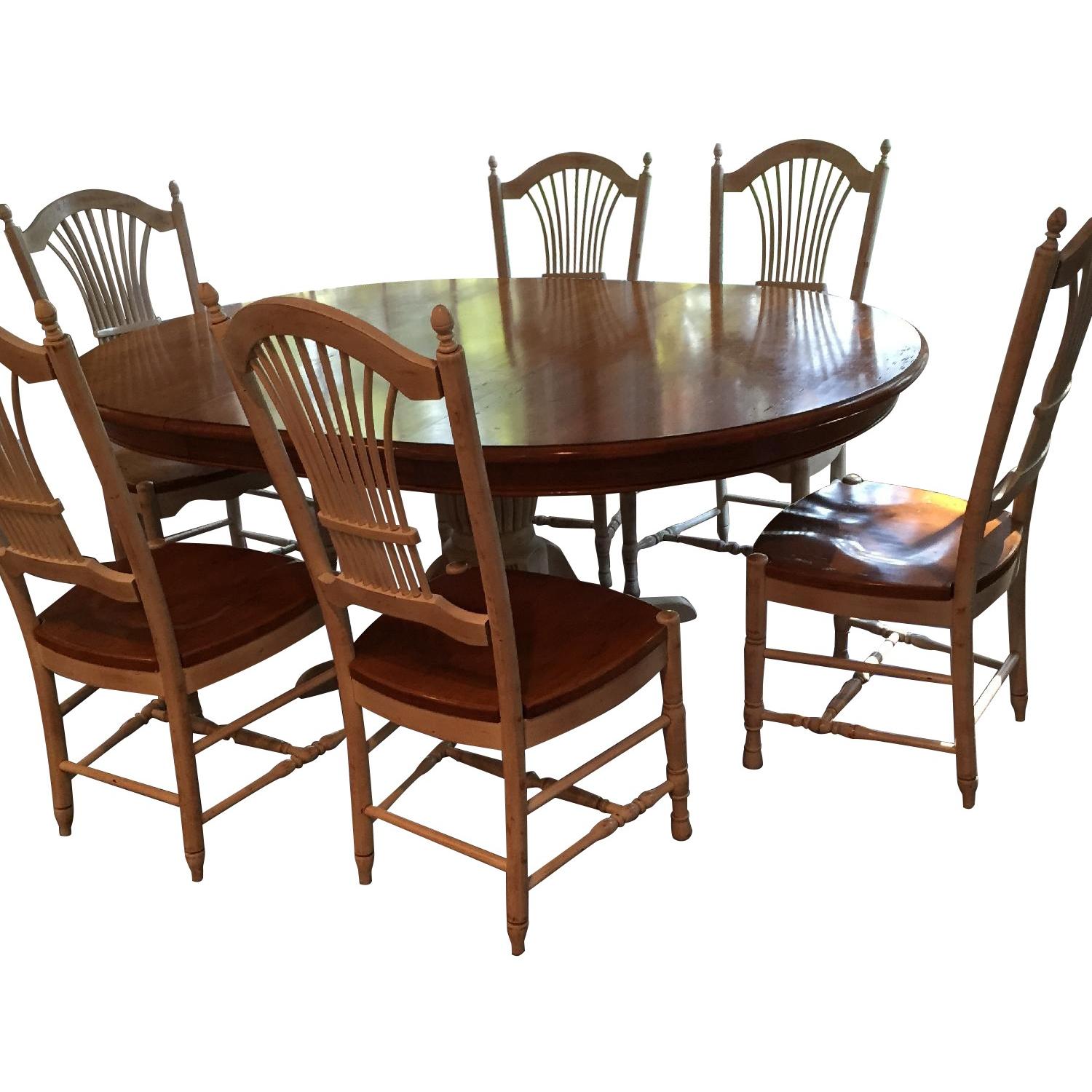 Transitional Dining Table w/ 6 Chairs - image-0