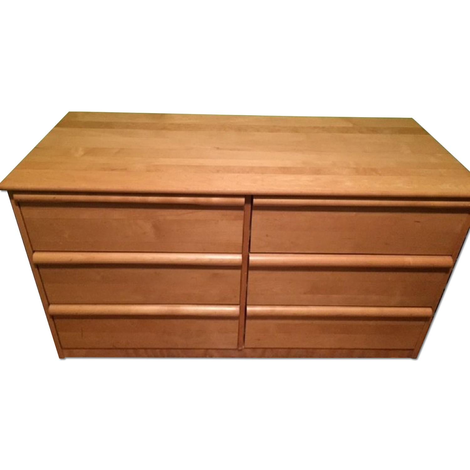 Natural Wood 6 Drawer Dresser - image-0