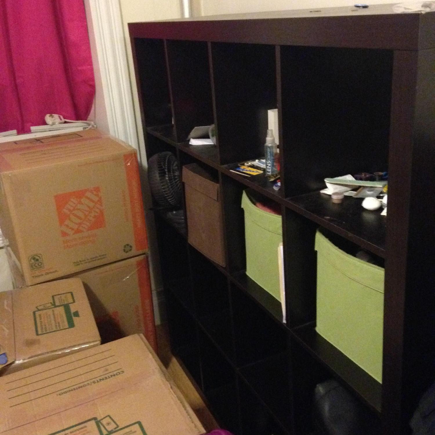 Ikea Dark Brown Wood Bookshelf - image-1