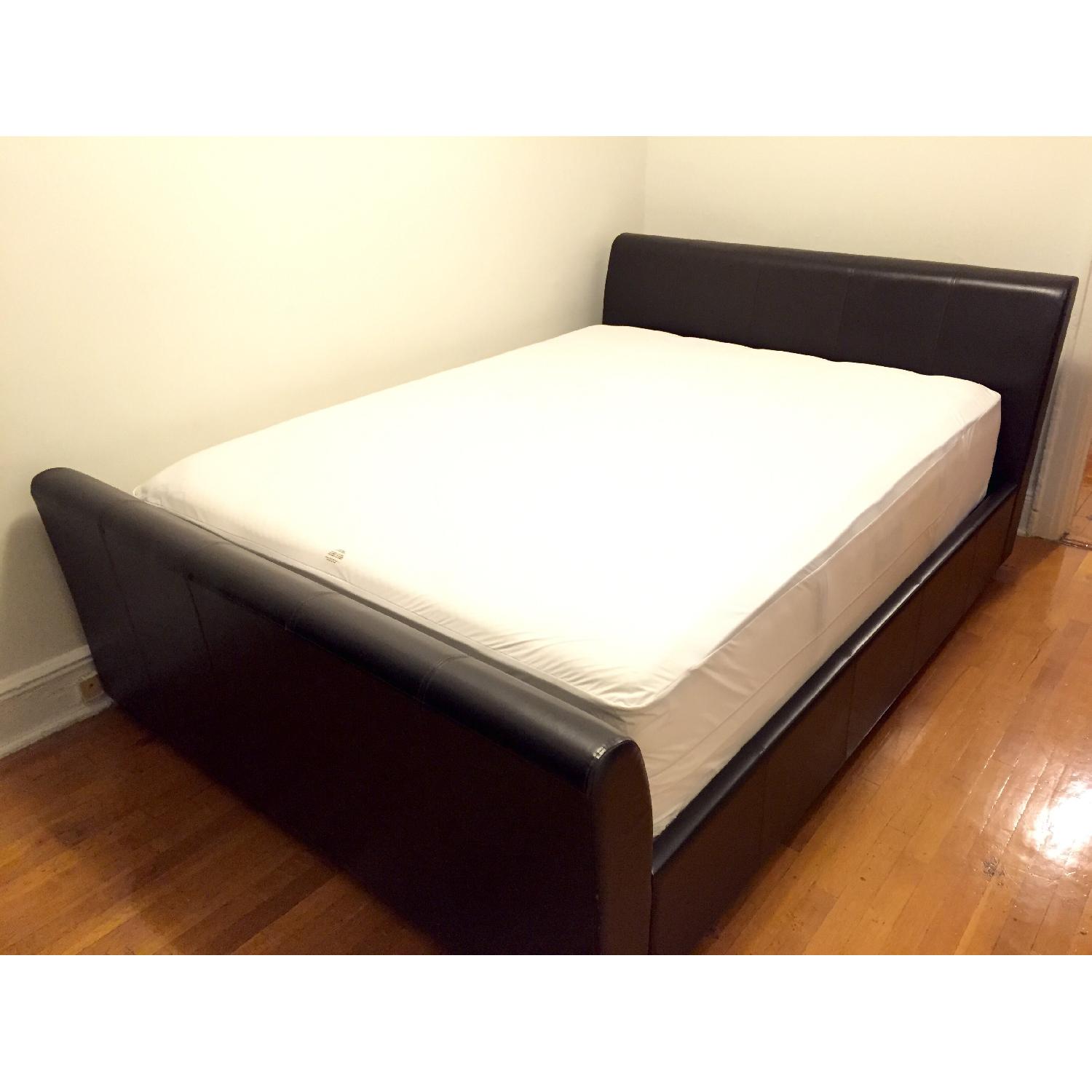 Gothic Furniture Queen Size Storage Bed Frame - image-1