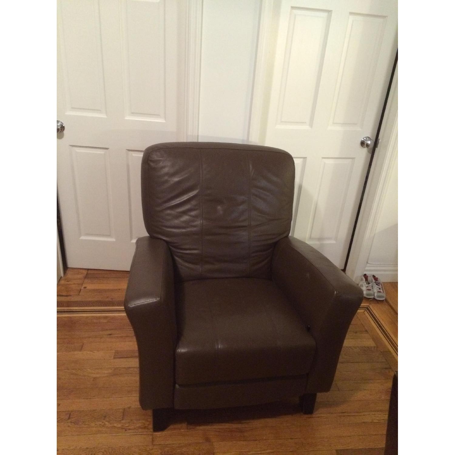 Dutailier Leather Dual Recliner & Glider - image-1