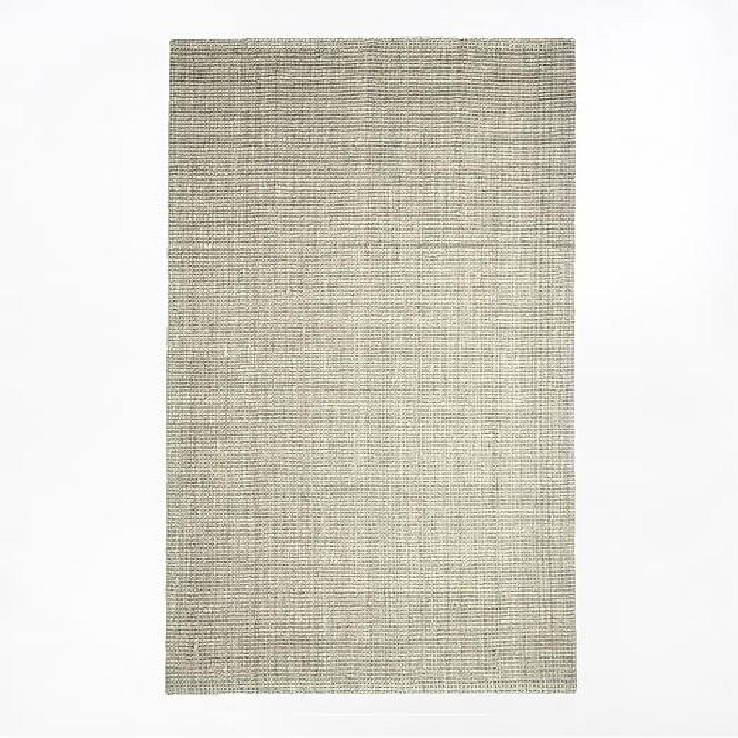 West Elm Jute Boucle Rug in Platinum w/ Rug Pad - image-1