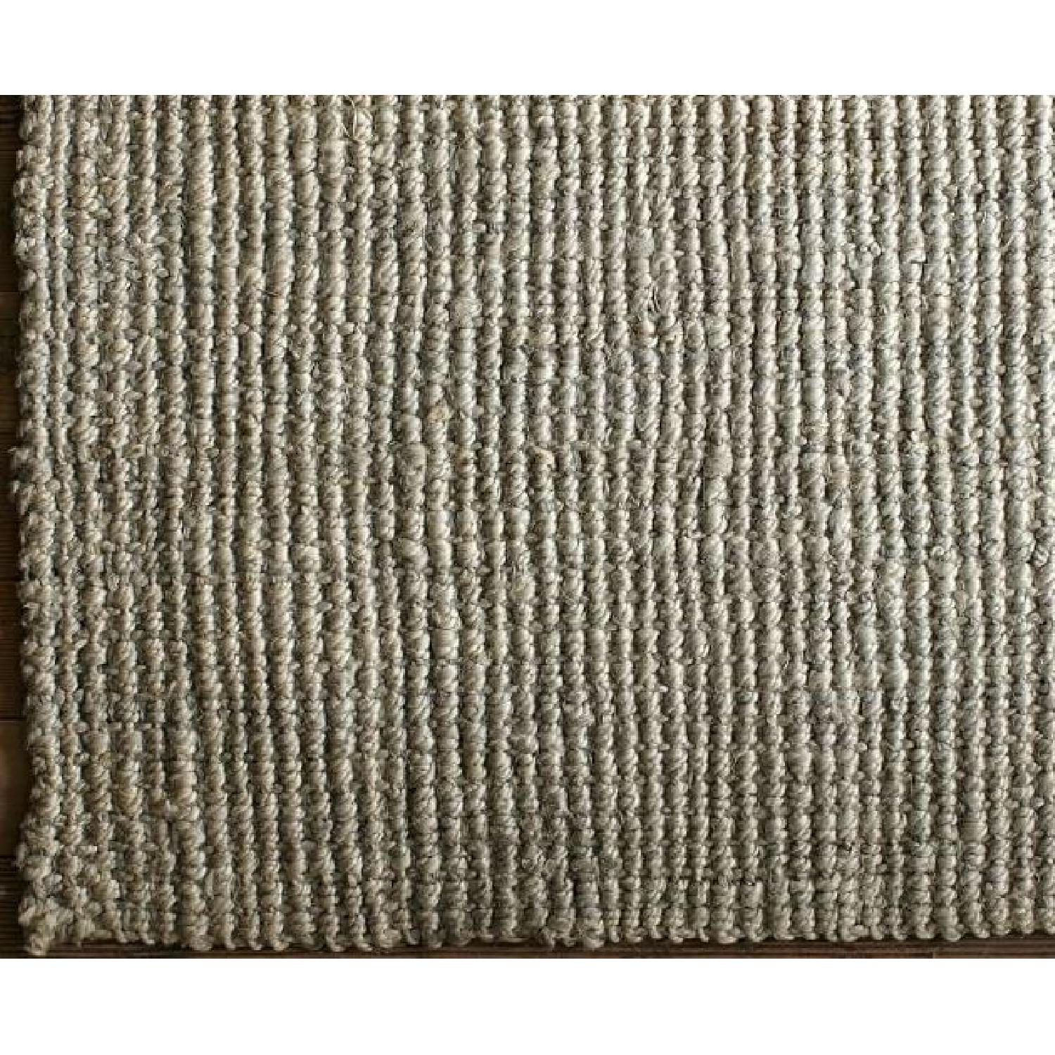 West Elm Jute Boucle Rug in Platinum w/ Rug Pad - image-2