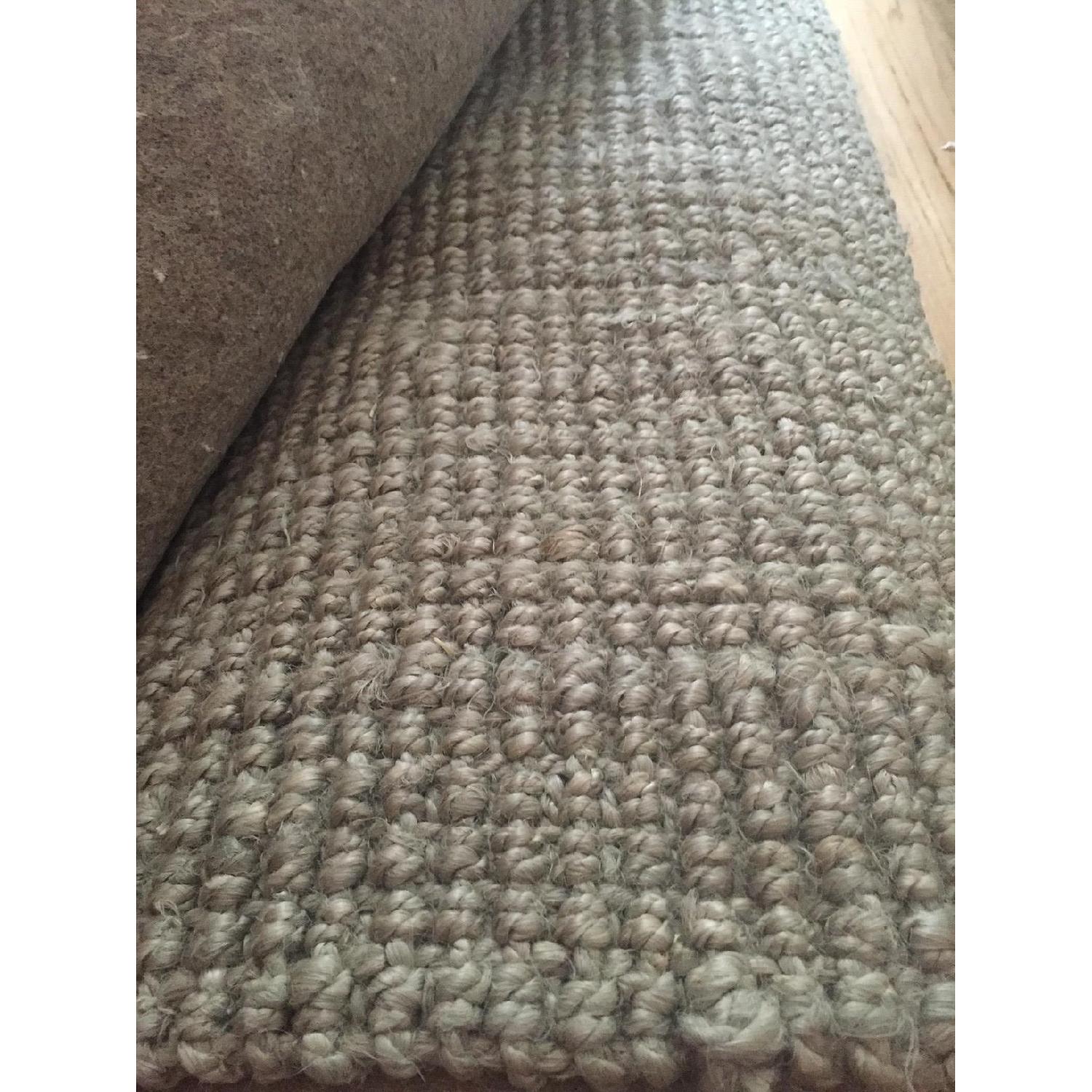 West Elm Jute Boucle Rug in Platinum w/ Rug Pad - image-4