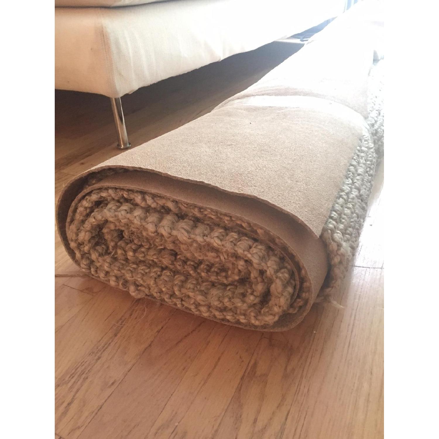 West Elm Jute Boucle Rug in Platinum w/ Rug Pad - image-5