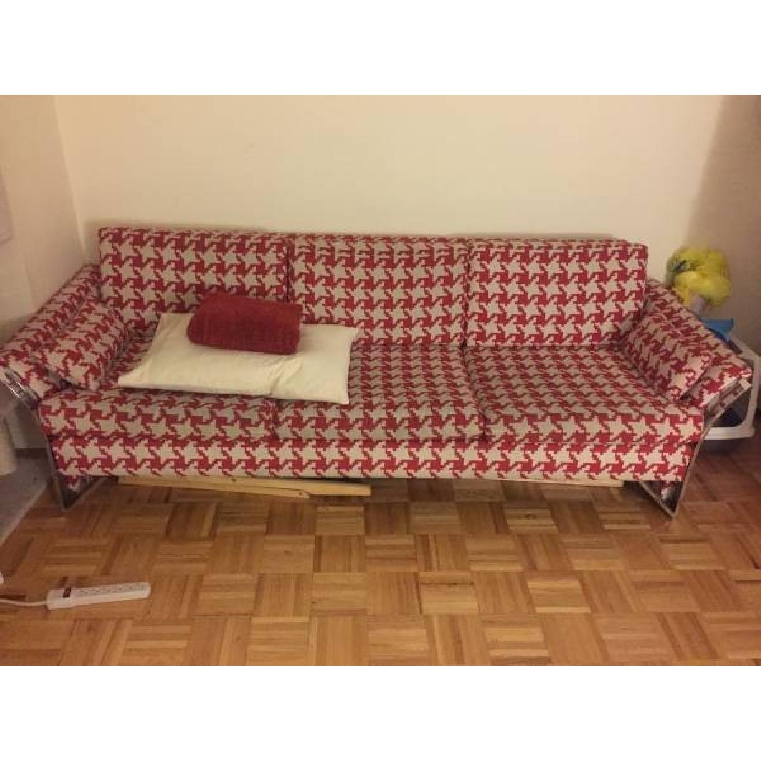 Red & White Couch - image-1