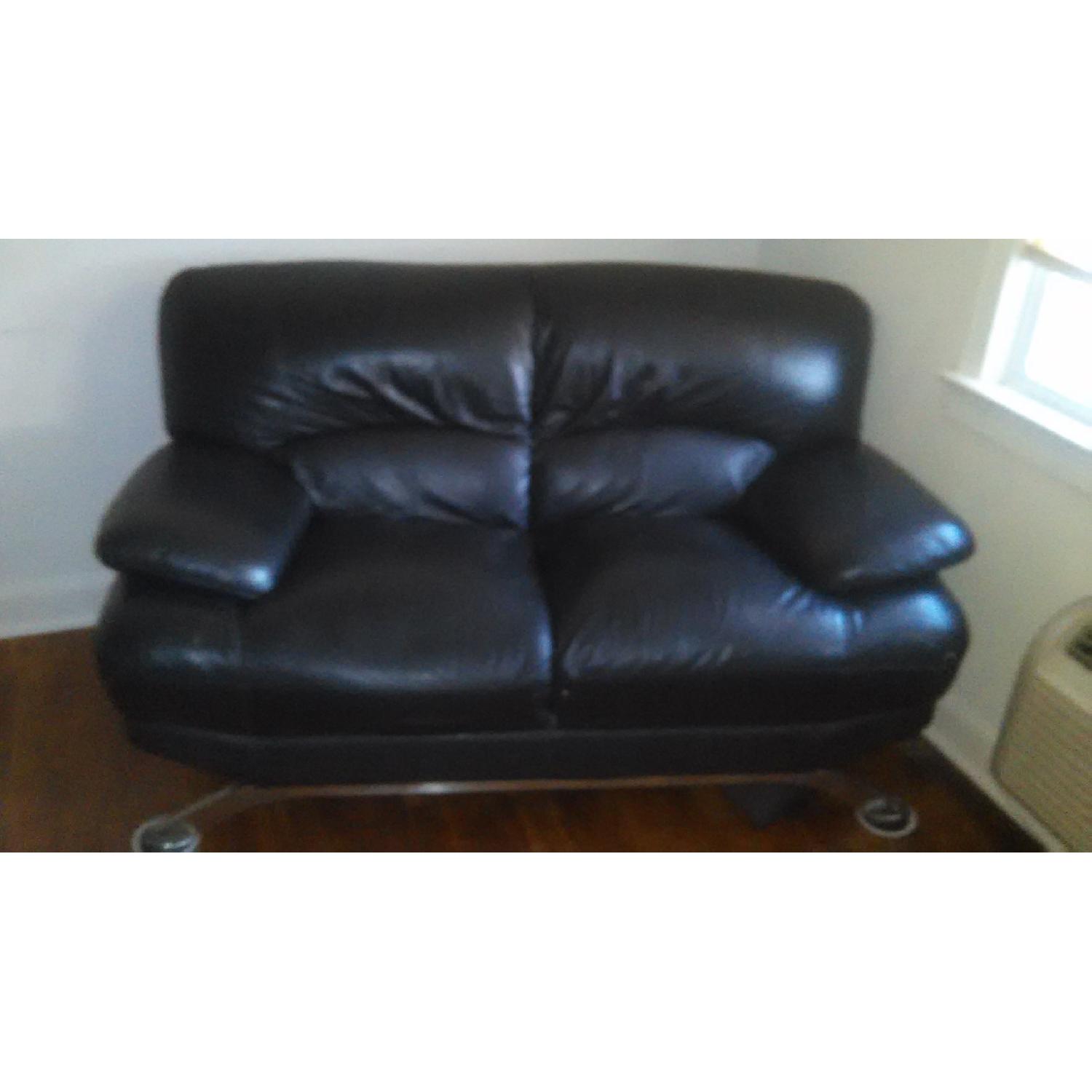 Ikea Leather Loveseat - image-4