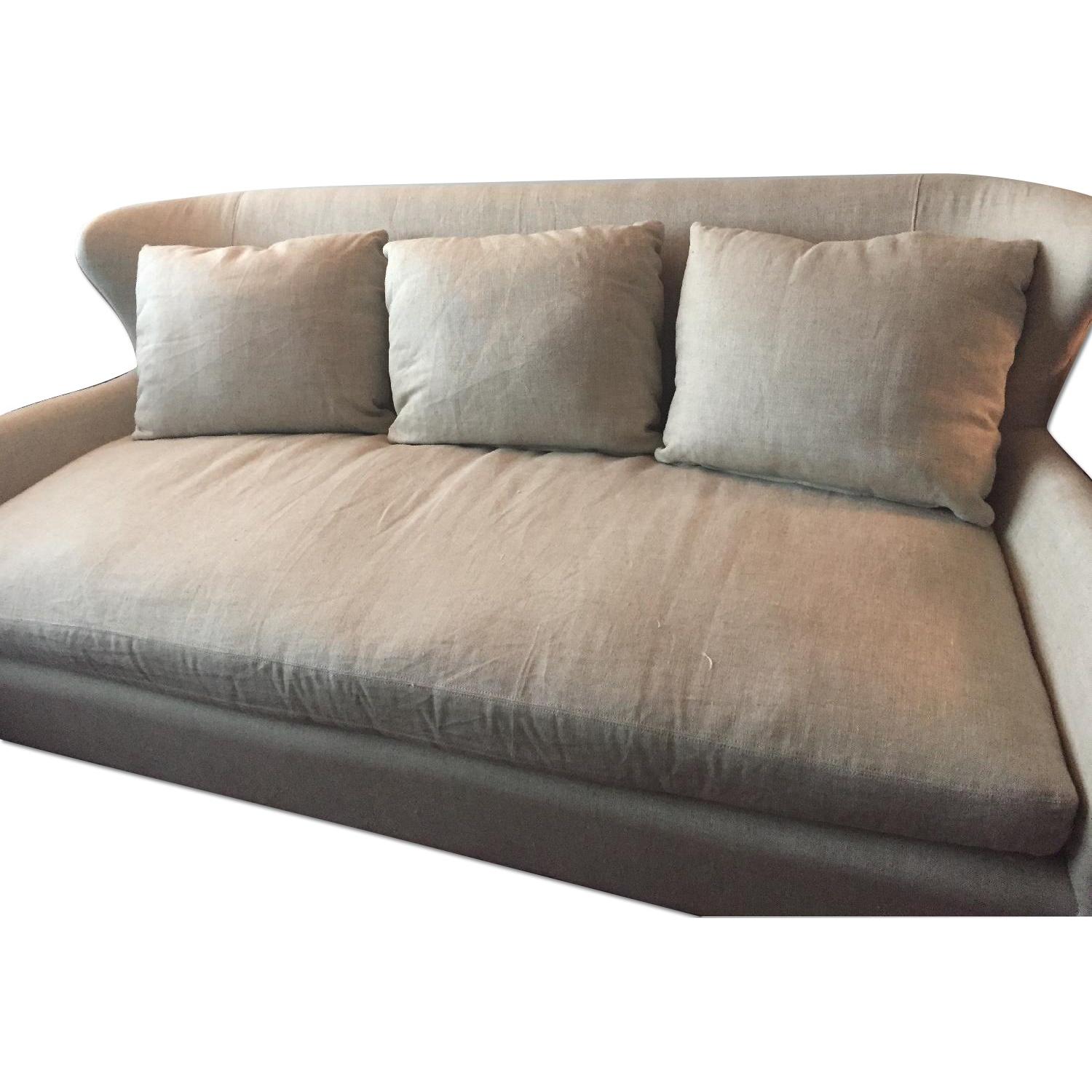 Restoration Hardware Belgian Wingback Upholstered Sofa AptDeco