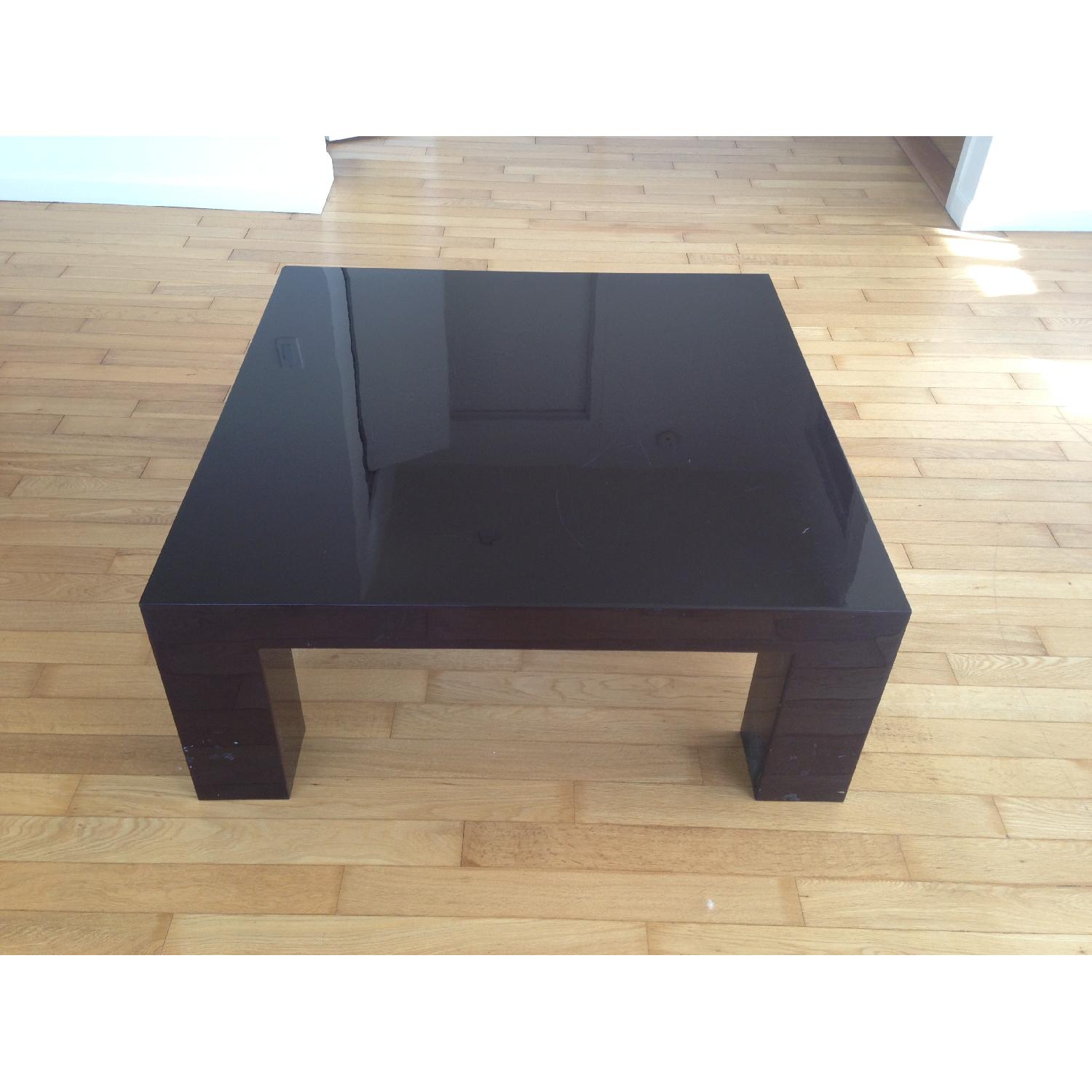 Jonathan Adler Brown Lacquer Coffee Table - image-1