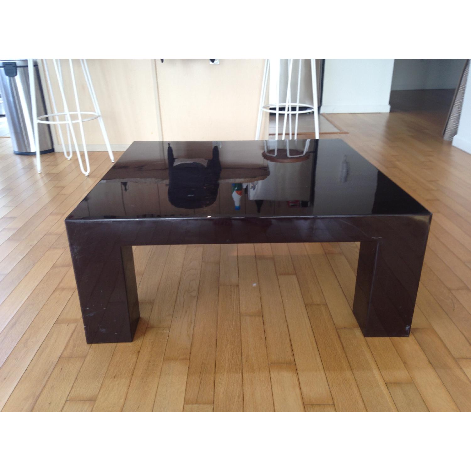 Jonathan Adler Brown Lacquer Coffee Table - image-3