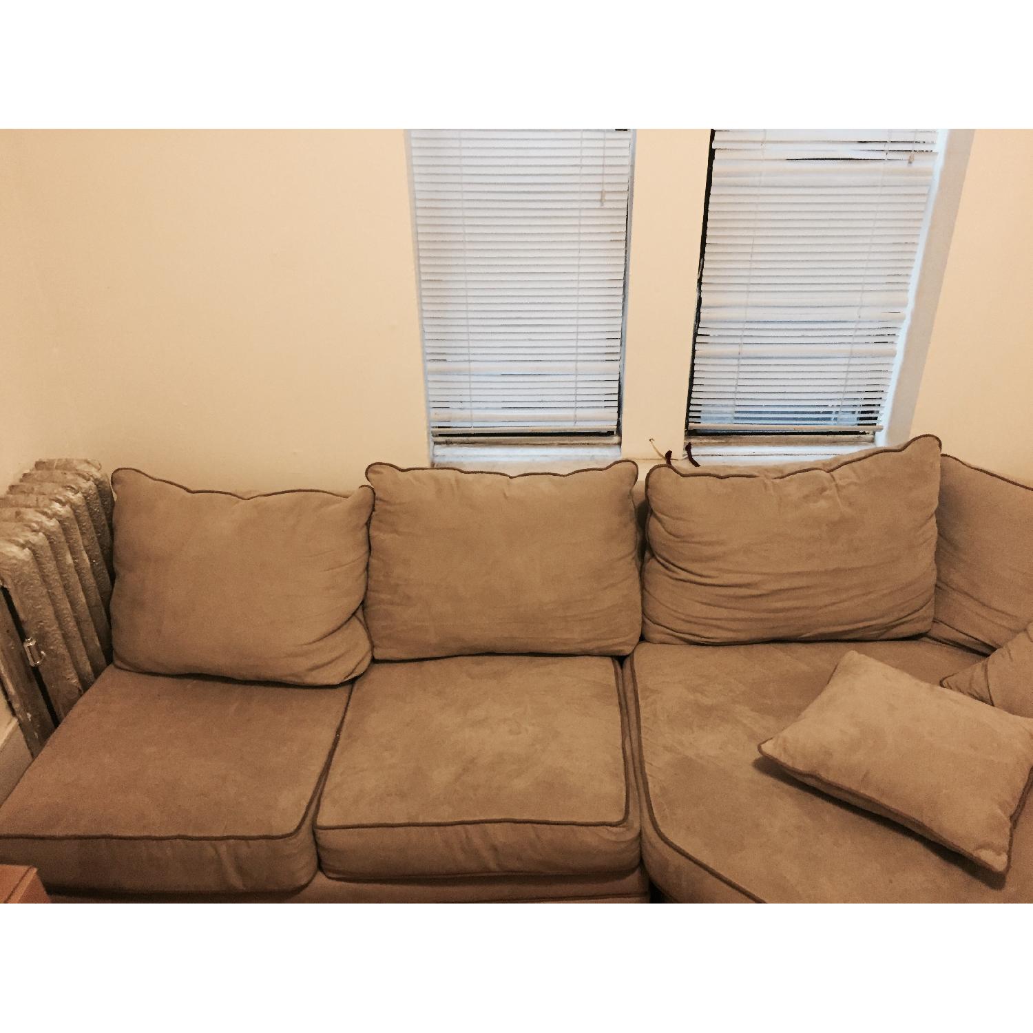 Raymour & Flanigan Foresthill 3 Piece Microfiber Sectional Sofa - image-2