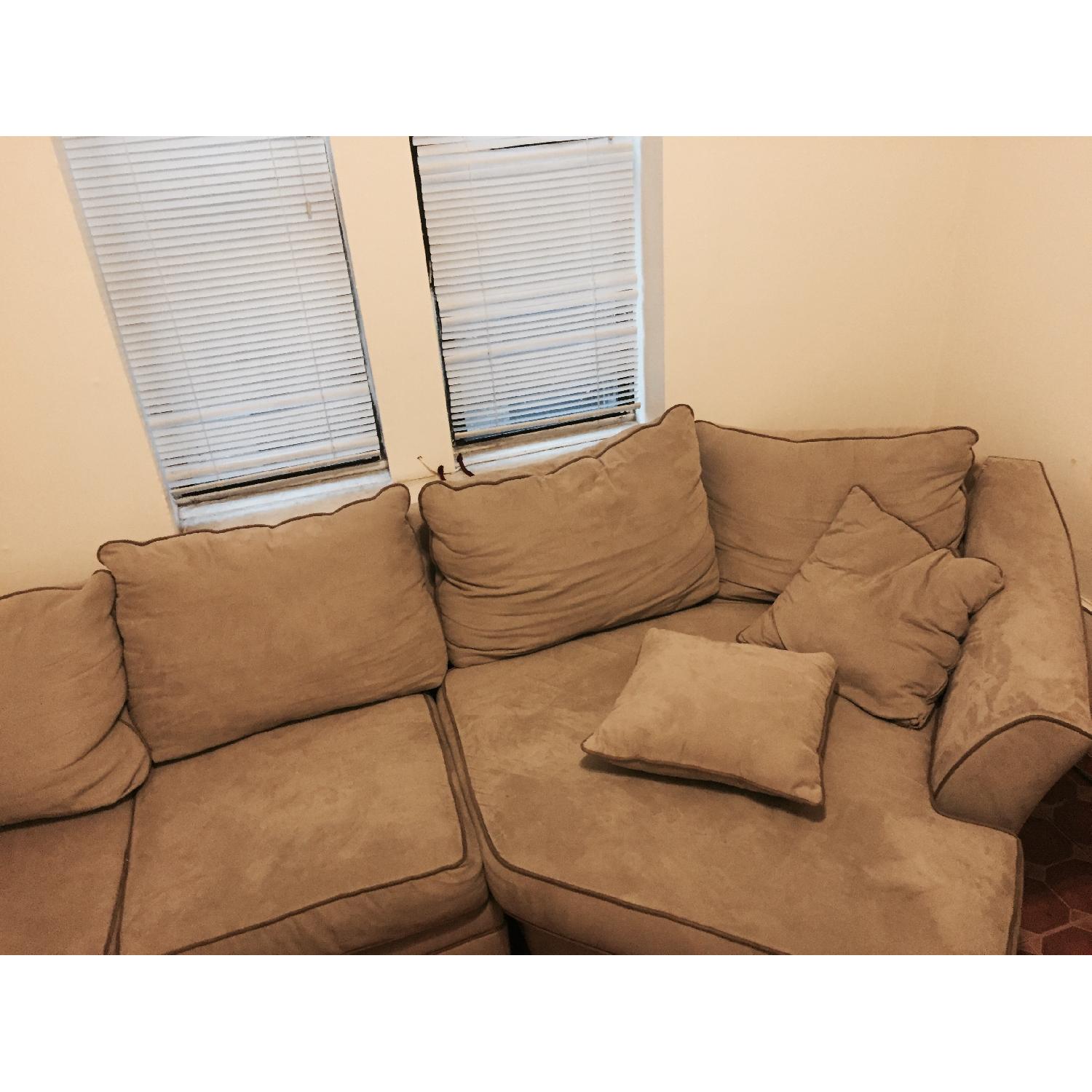 Raymour & Flanigan Foresthill 3 Piece Microfiber Sectional Sofa - image-4