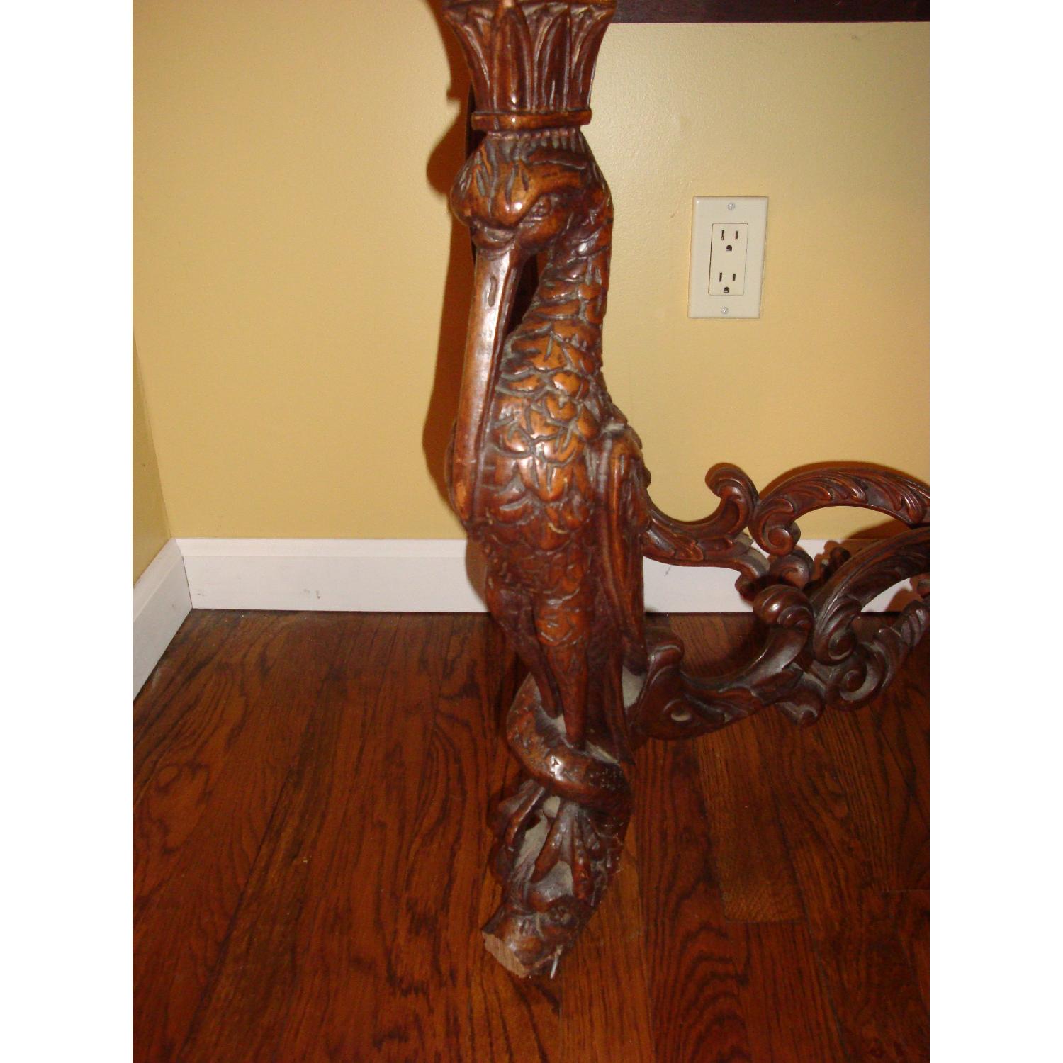 1920s Custom Antique Wooden Carved Radio Cabinet - image-6