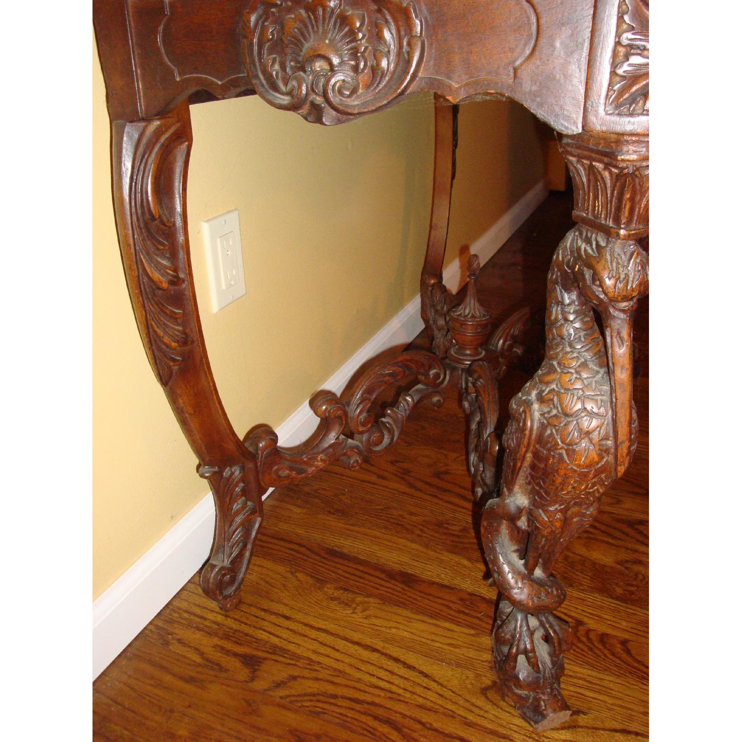 1920s Custom Antique Wooden Carved Radio Cabinet - image-7