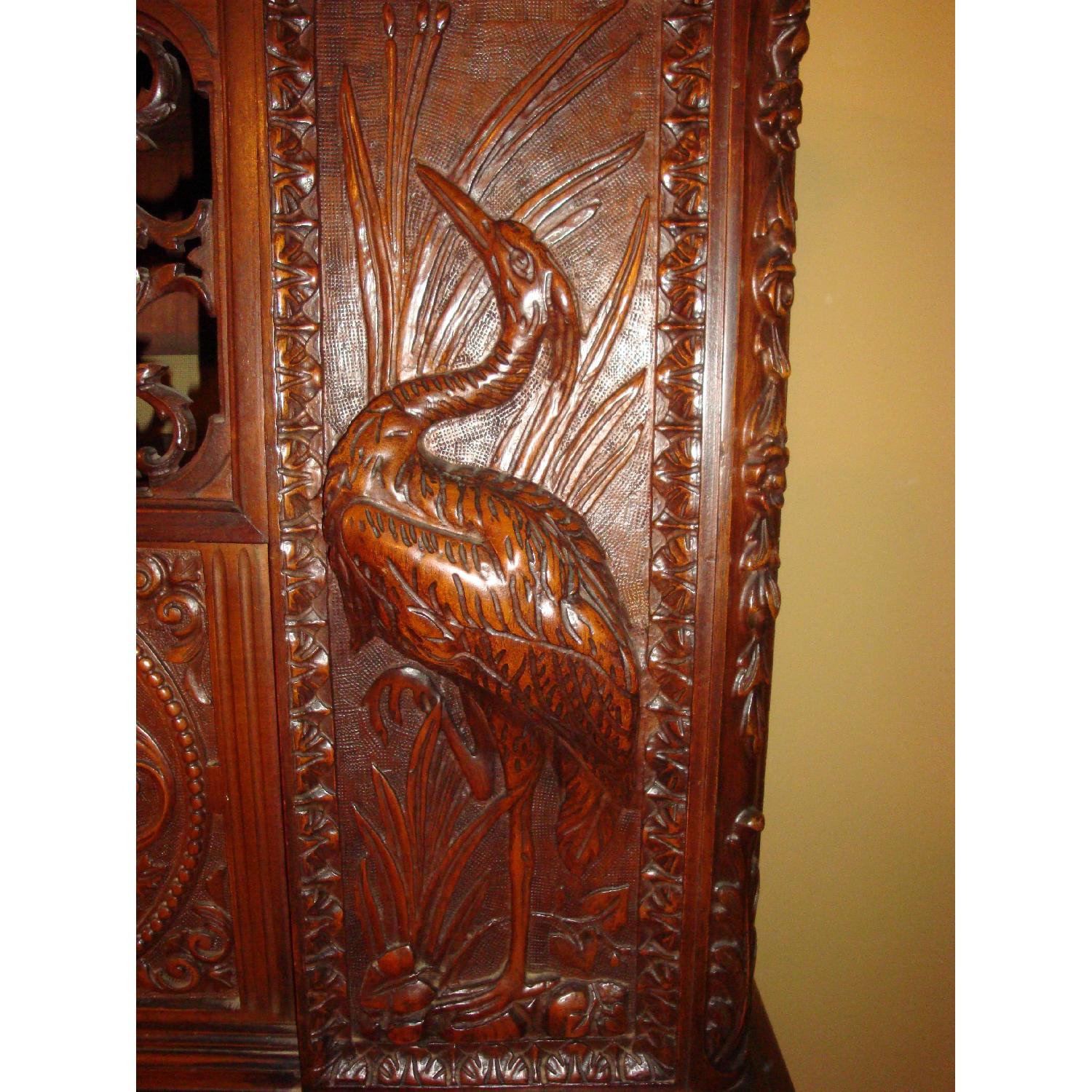 1920s Custom Antique Wooden Carved Radio Cabinet - image-8
