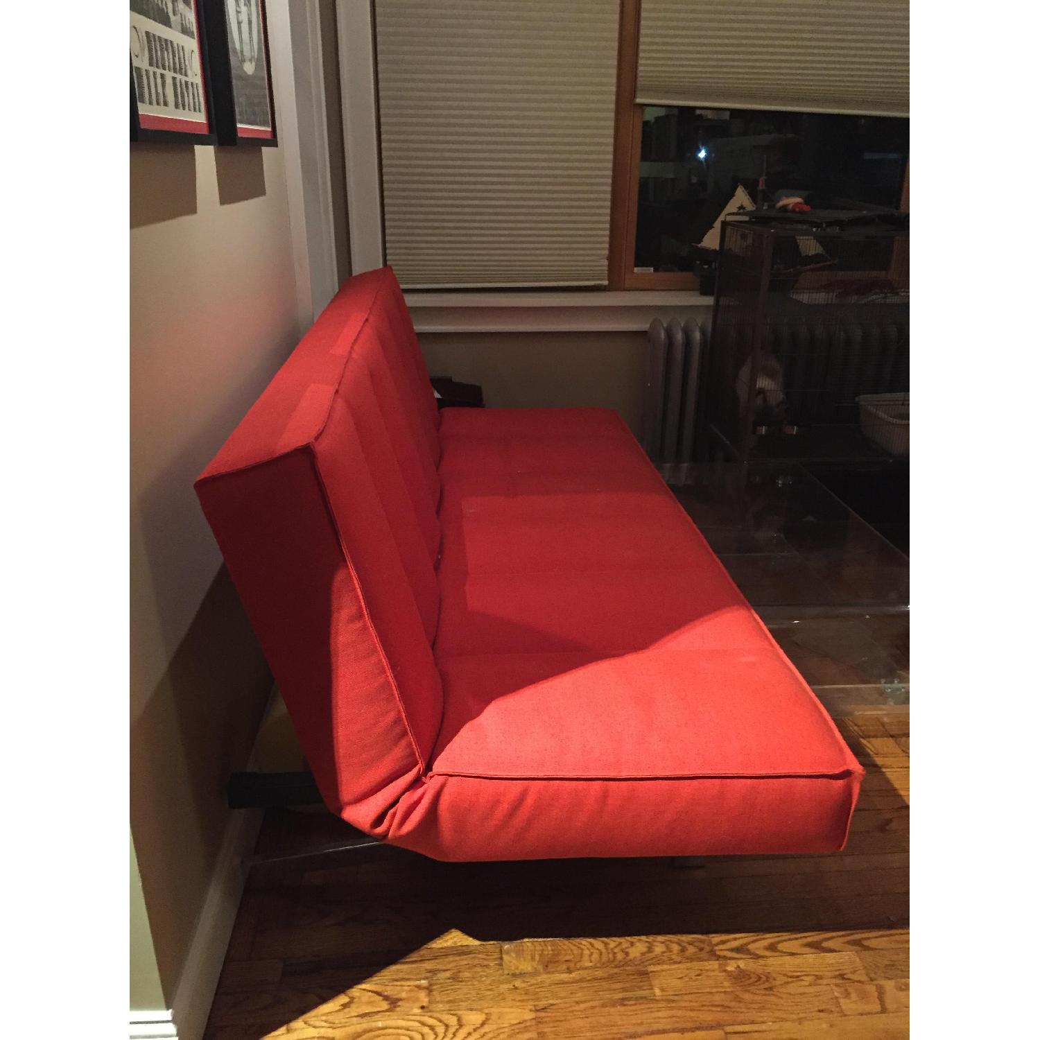 CB2 Flex Orange Sleeper Sofa - image-2