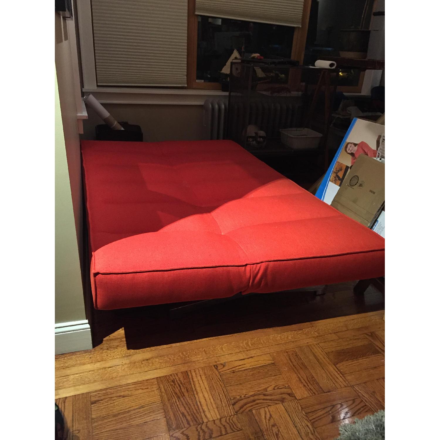 CB2 Flex Orange Sleeper Sofa - image-5