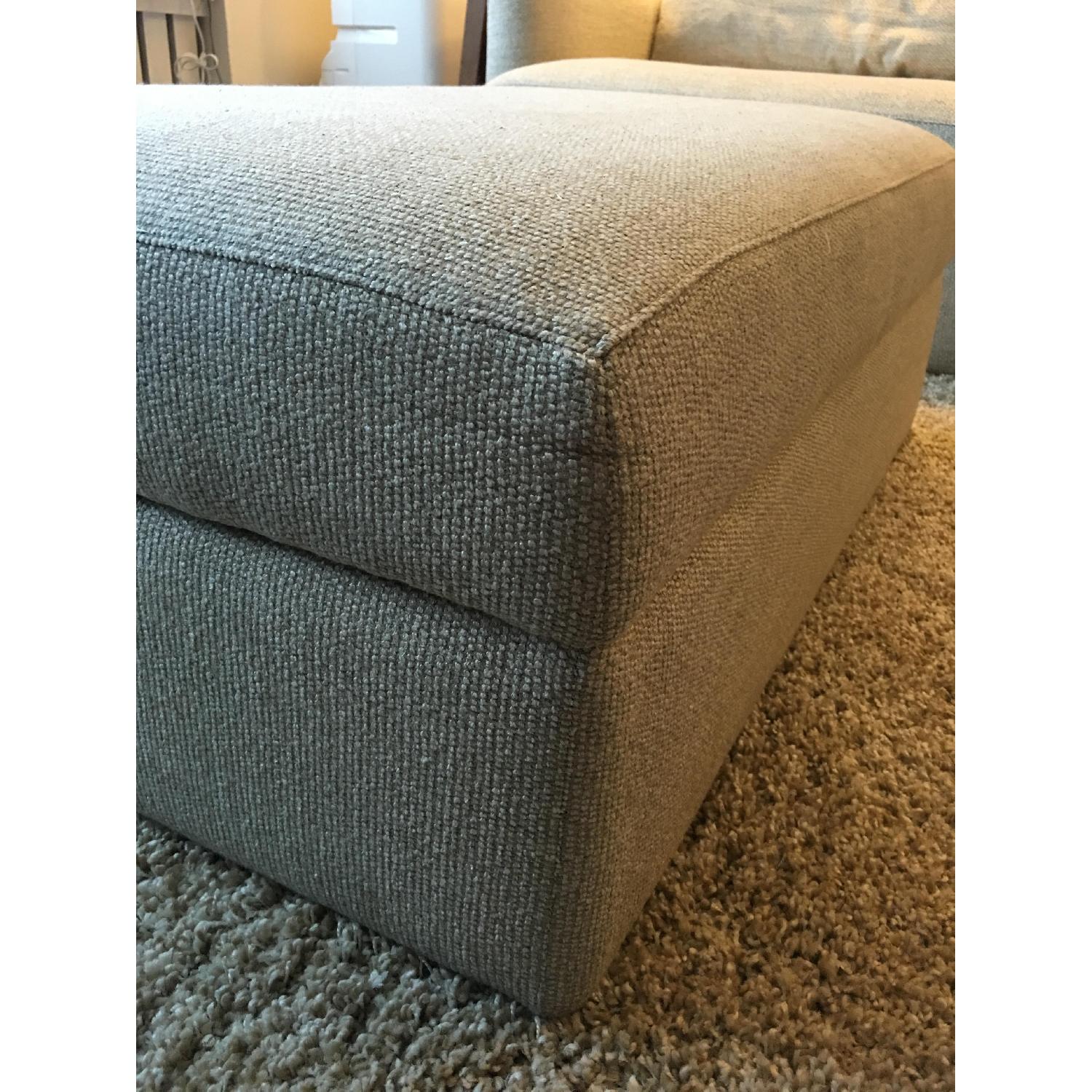 Crate & Barrel Lounge II Storage Ottoman w/ Casters - image-2