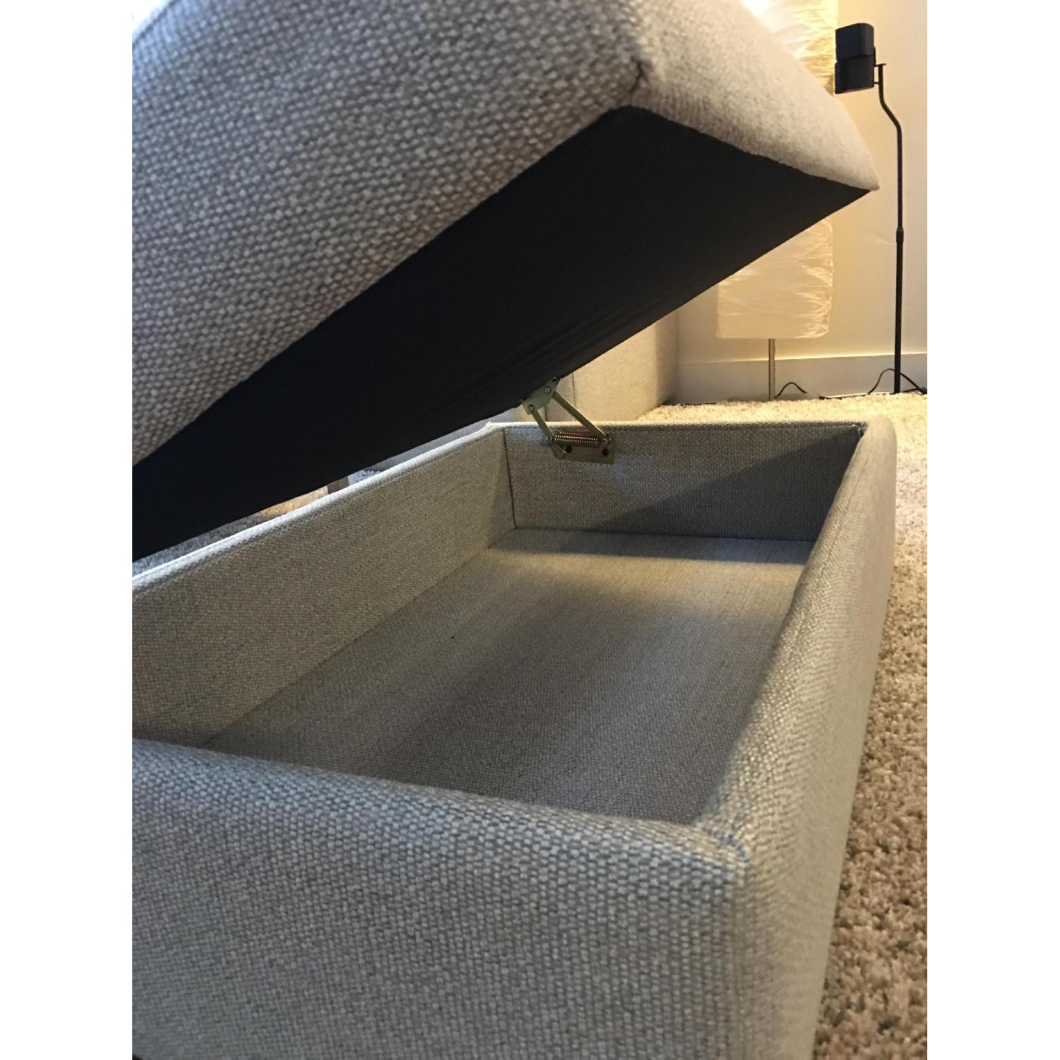 Crate & Barrel Lounge II Storage Ottoman w/ Casters - image-5