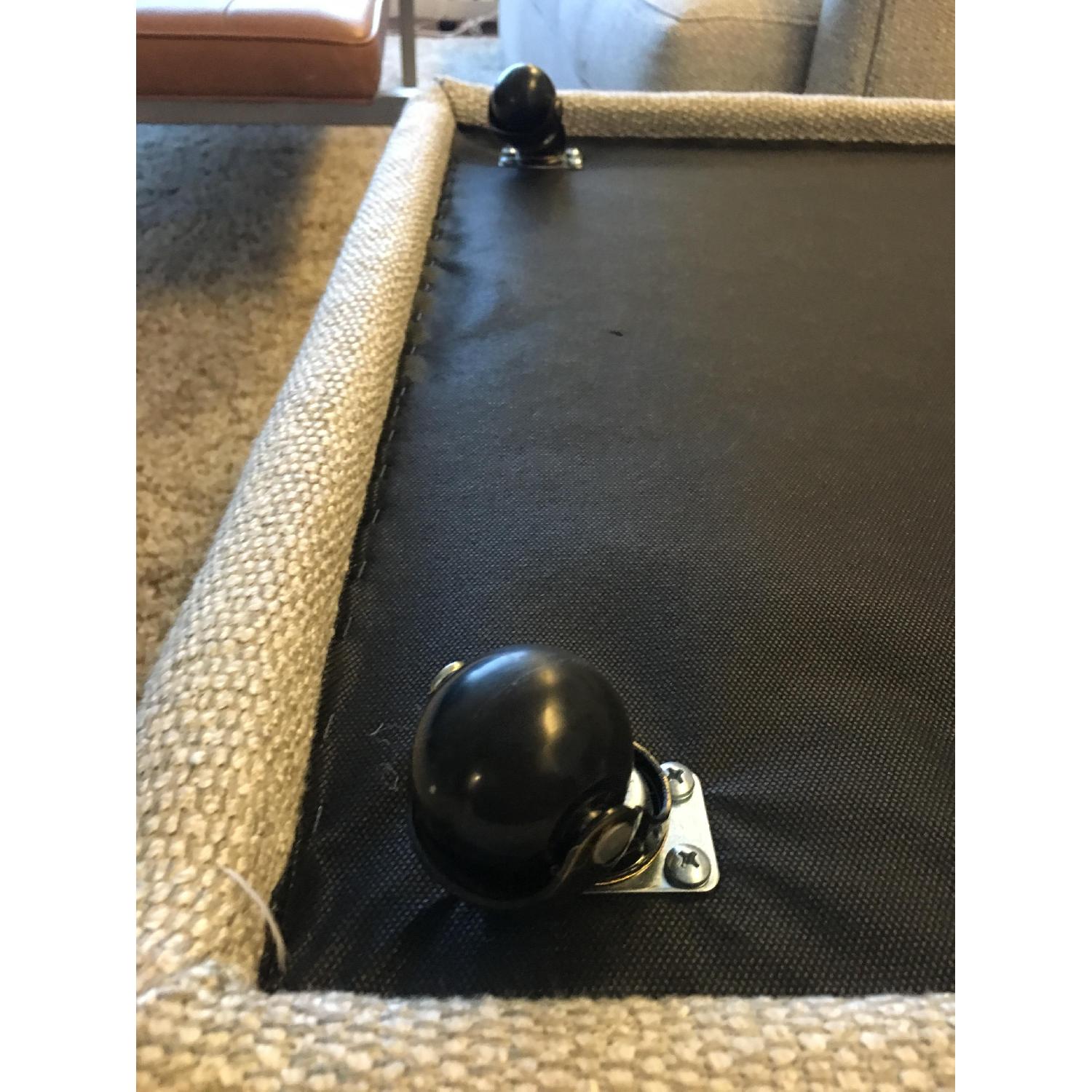 Crate & Barrel Lounge II Storage Ottoman w/ Casters - image-7