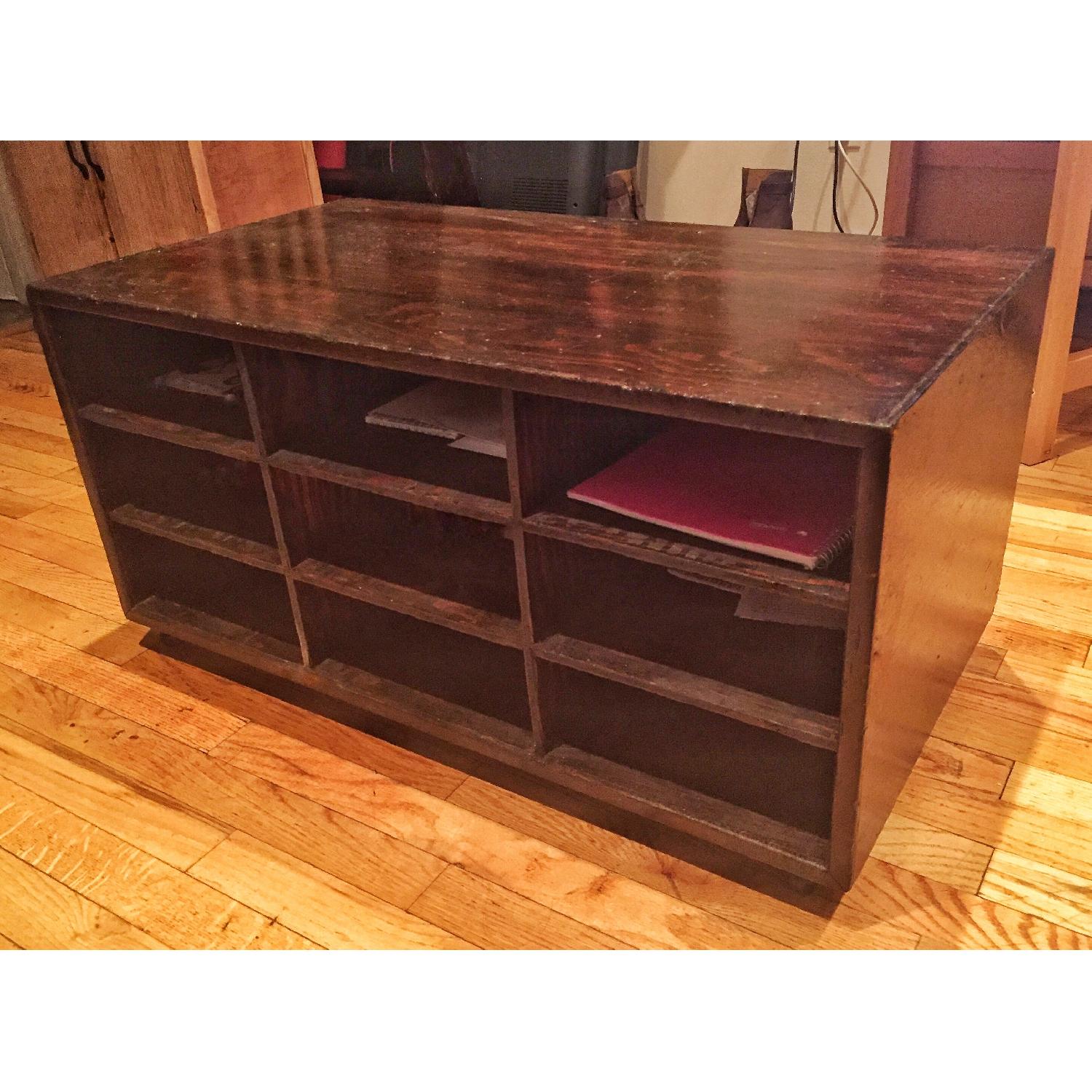 Vintage Storage Coffee Table on Wheels - image-1