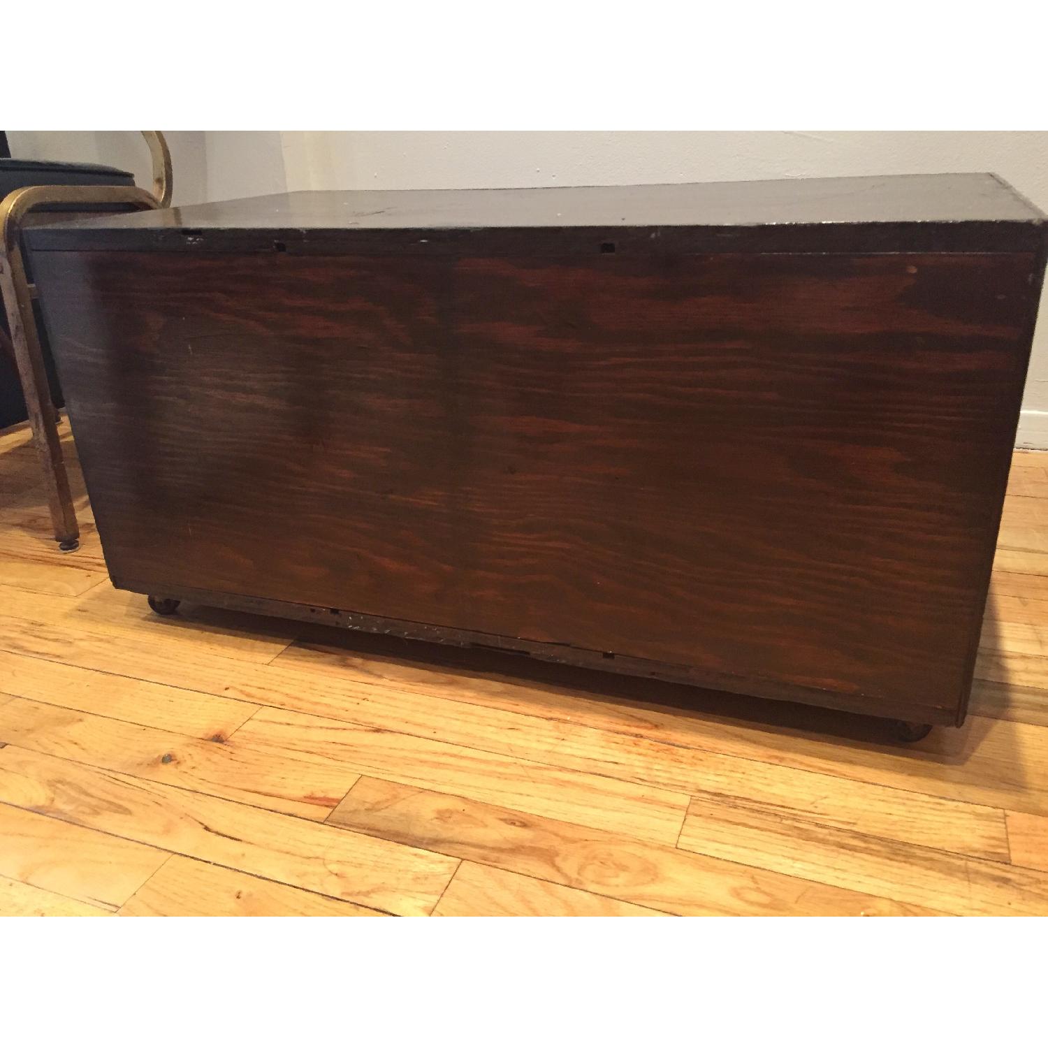 Vintage Storage Coffee Table on Wheels - image-4