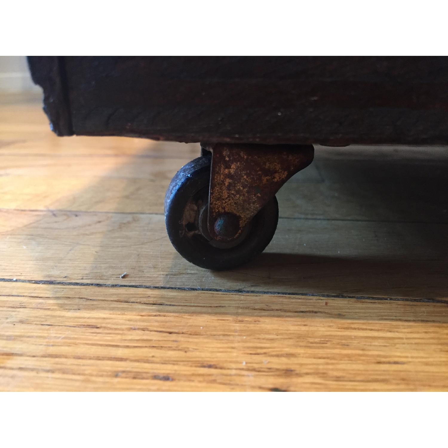 Vintage Storage Coffee Table on Wheels - image-5