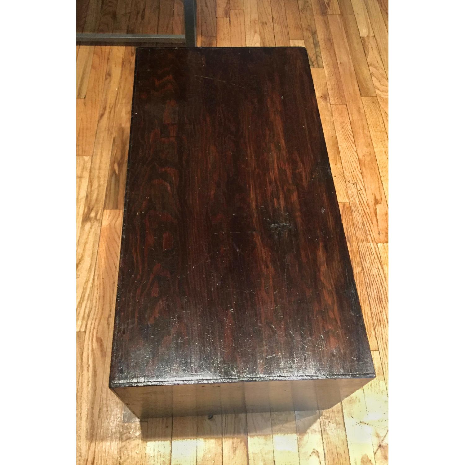 Vintage Storage Coffee Table on Wheels - image-6