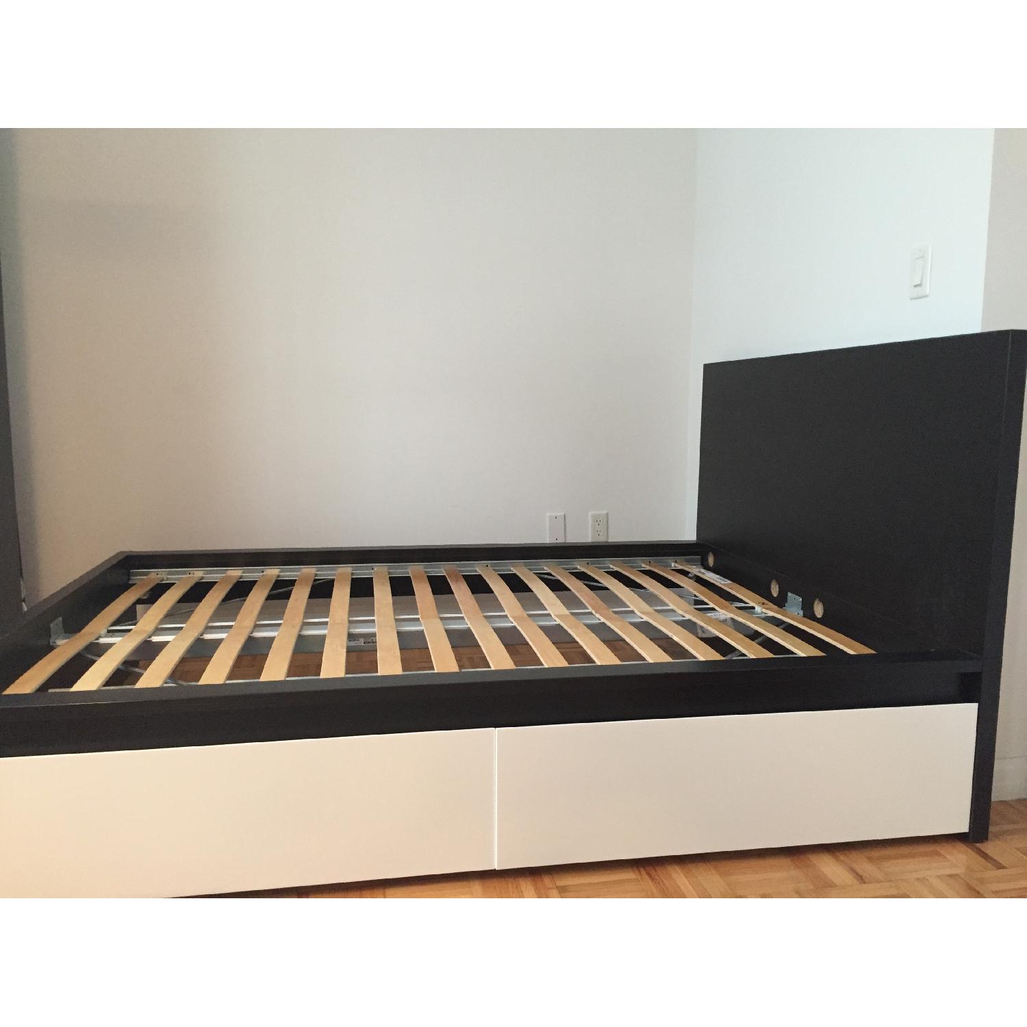 Ikea Malm Full Size Bed w/ Under-Bed Storage Boxes - image-3